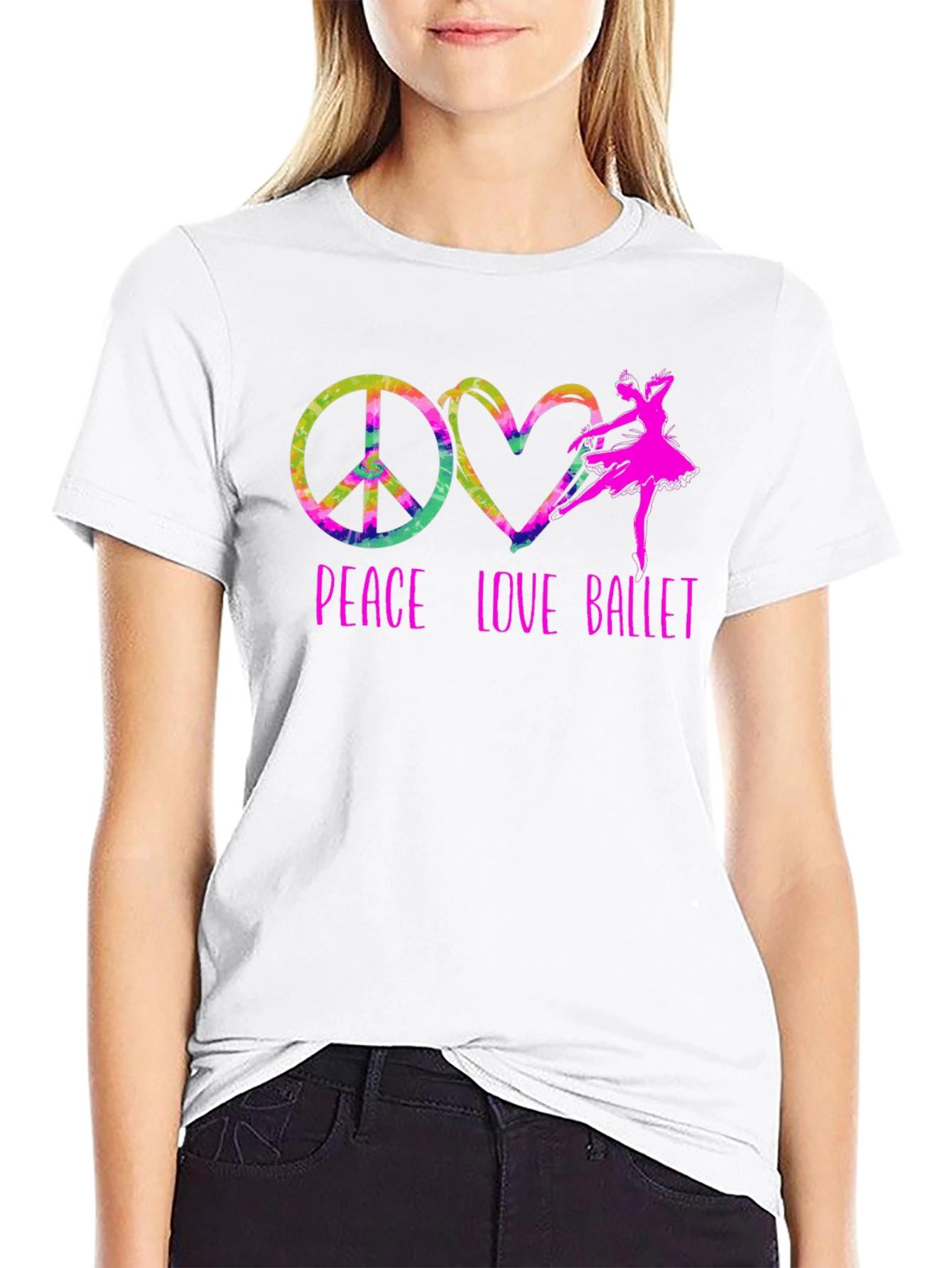 Peace Love Ballet Graphic T-Shirt - 9