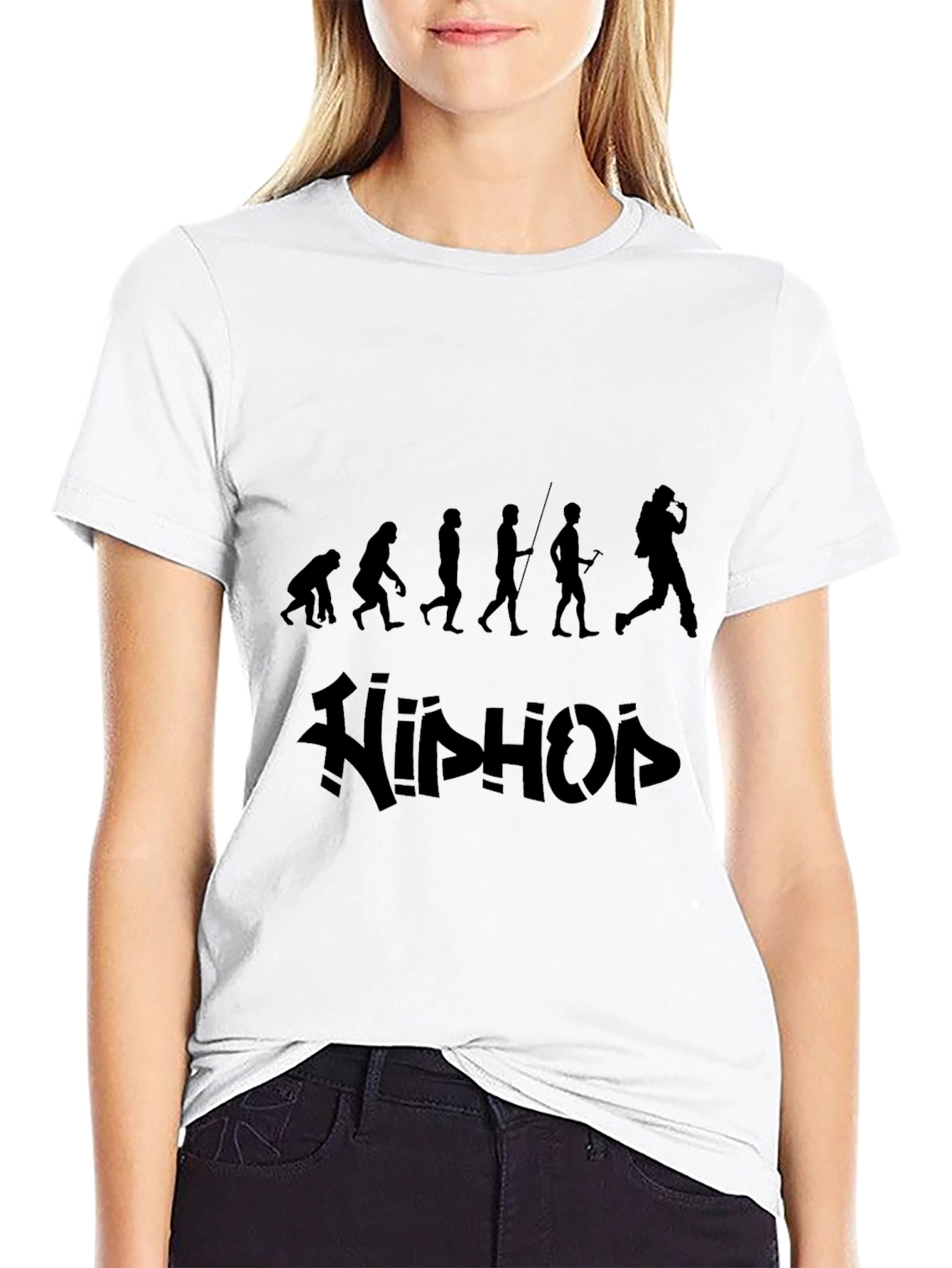Black Hip Hop Evolution T-Shirt - Black Graphic Tee view 9