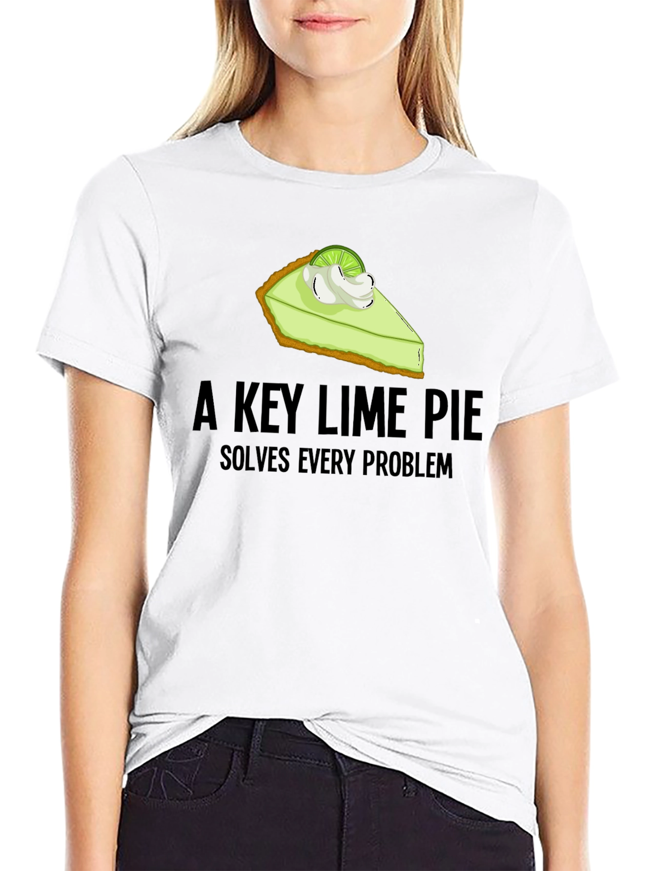 Black Key Lime Pie T-Shirt - Solves Every Problem Graphic Tee view 9