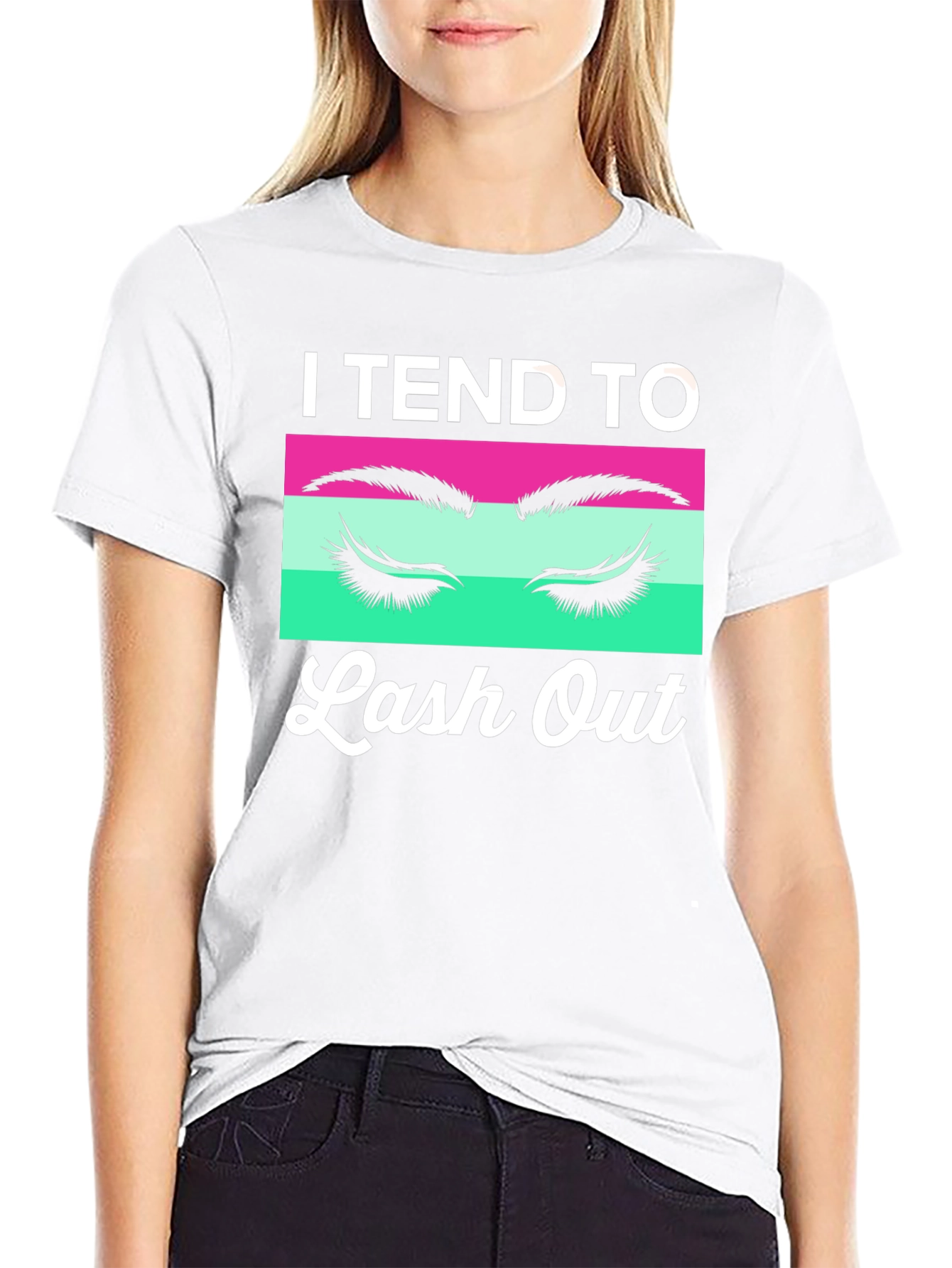 Black I Tend To Lash Out Graphic Tee view 9