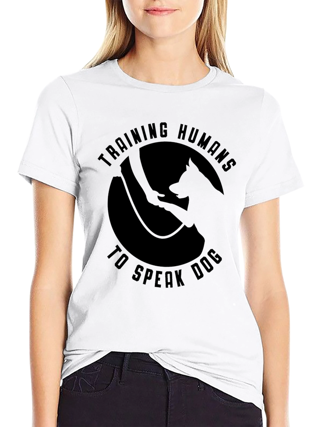 Black Training Humans to Speak Dog T-Shirt view 9
