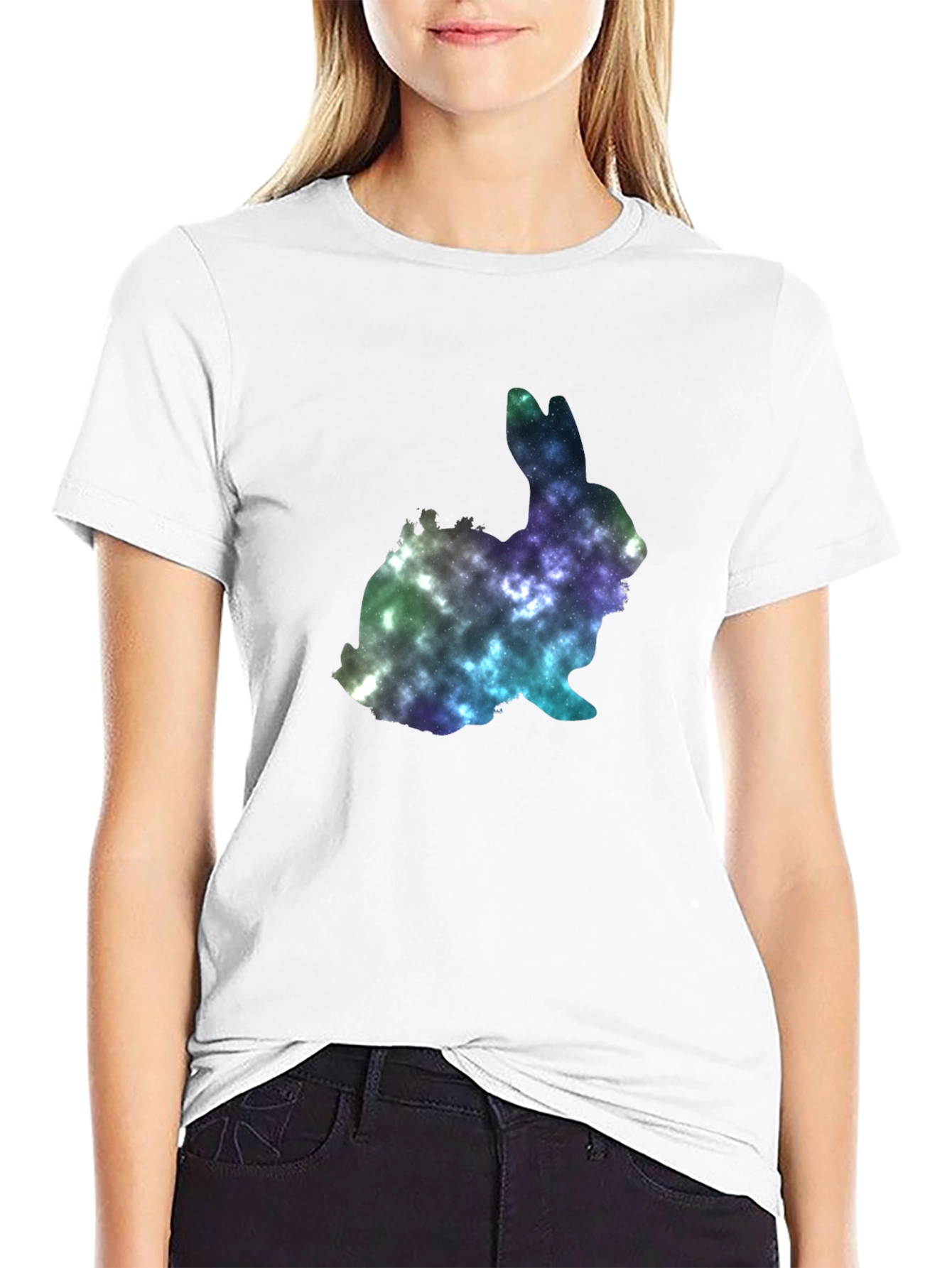 Cosmic Rabbit Black T-Shirt - 9