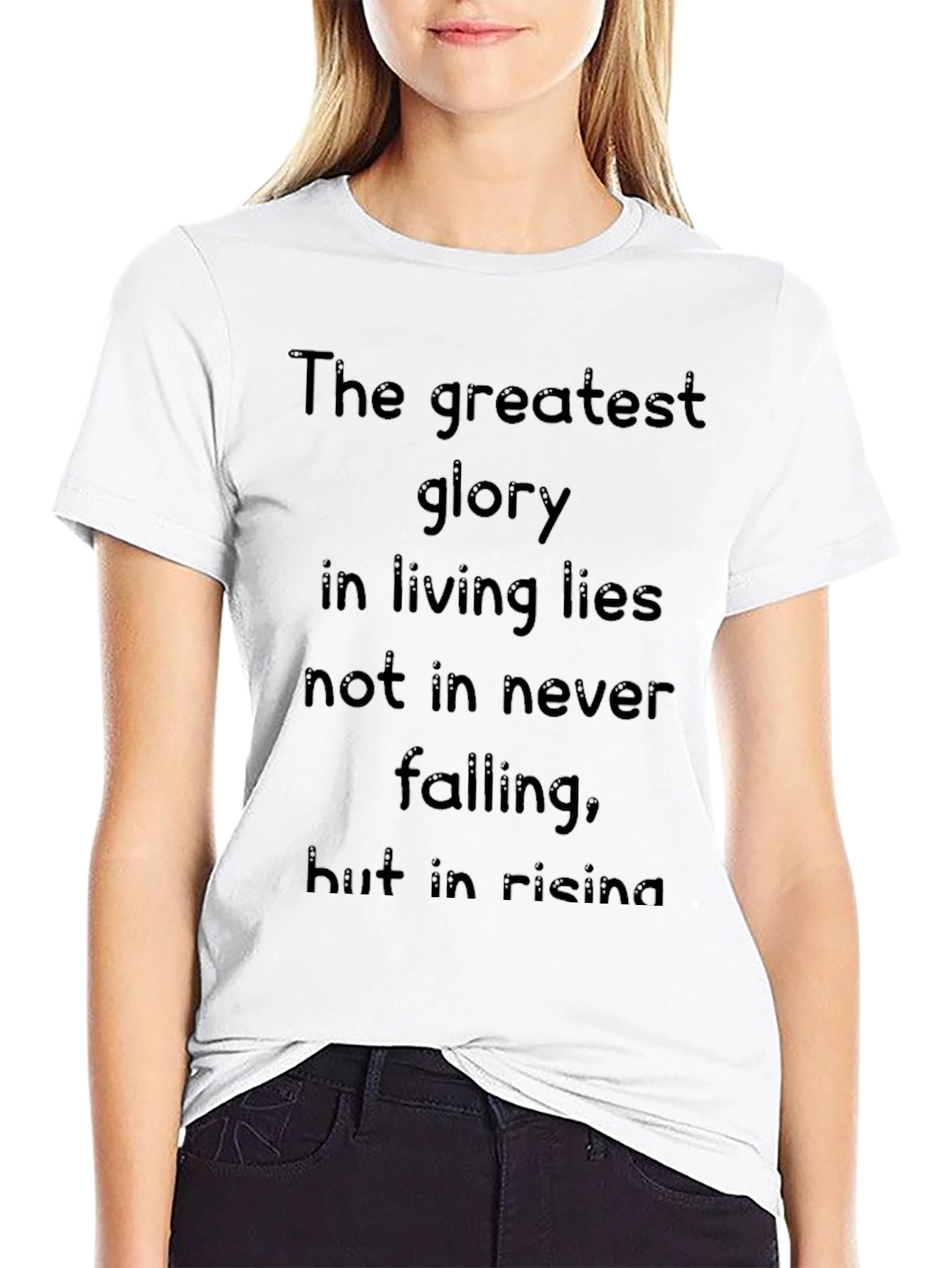 Black Inspirational Quote Black T-Shirt view 9
