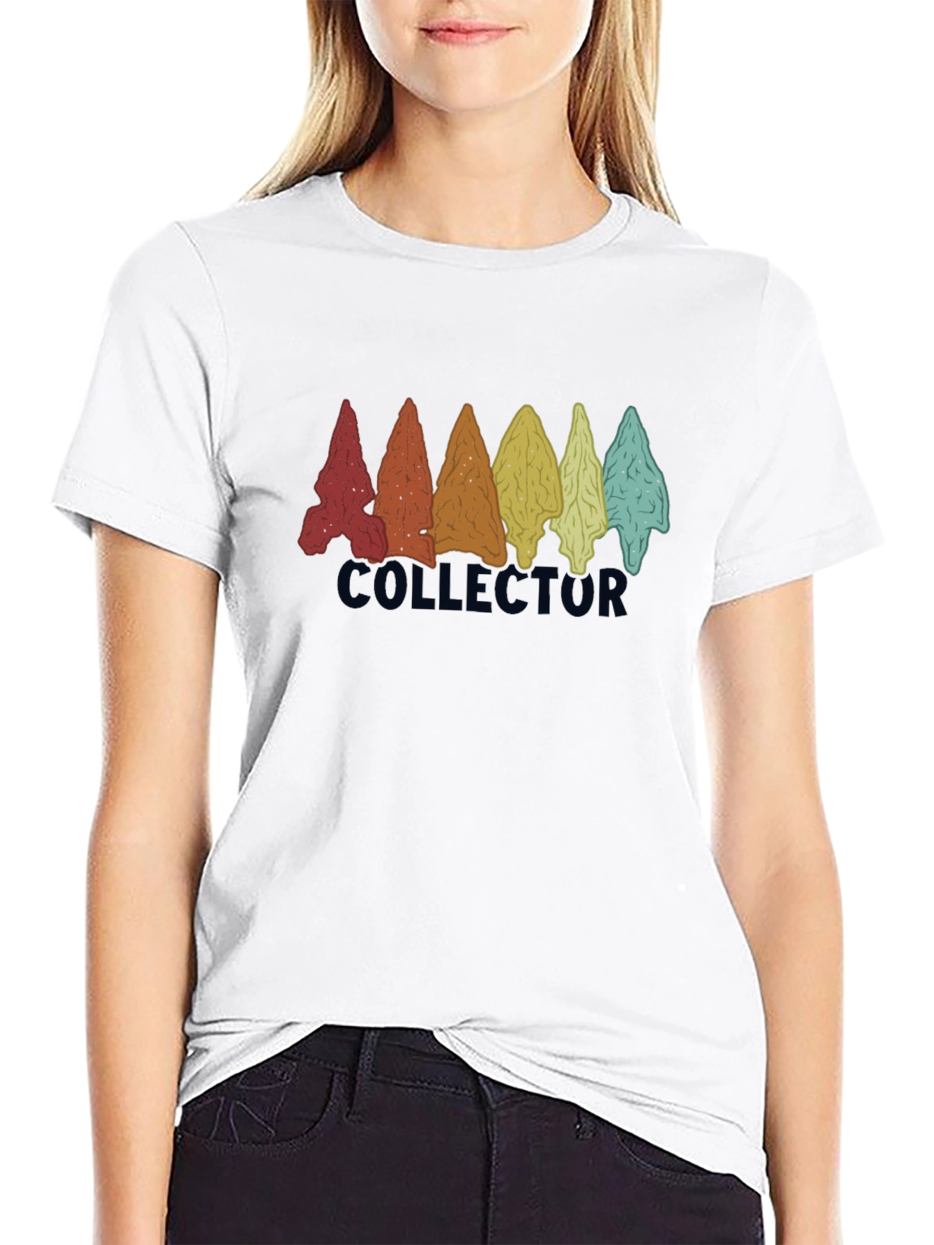 Black Collector Arrowhead T-Shirt | Unique Graphic Tee view 9
