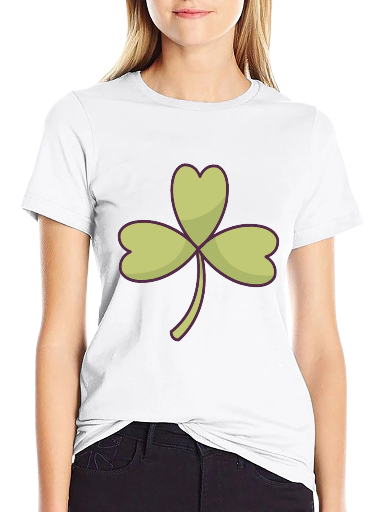 Black Shamrock Graphic Tee - Lucky St. Patrick's Day Shirt view 9