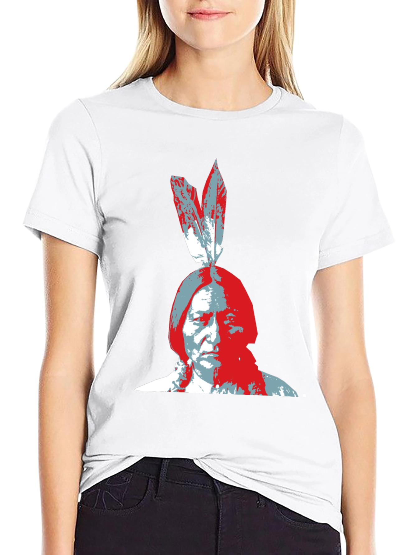 Black Native American Chief Graphic Tee view 9