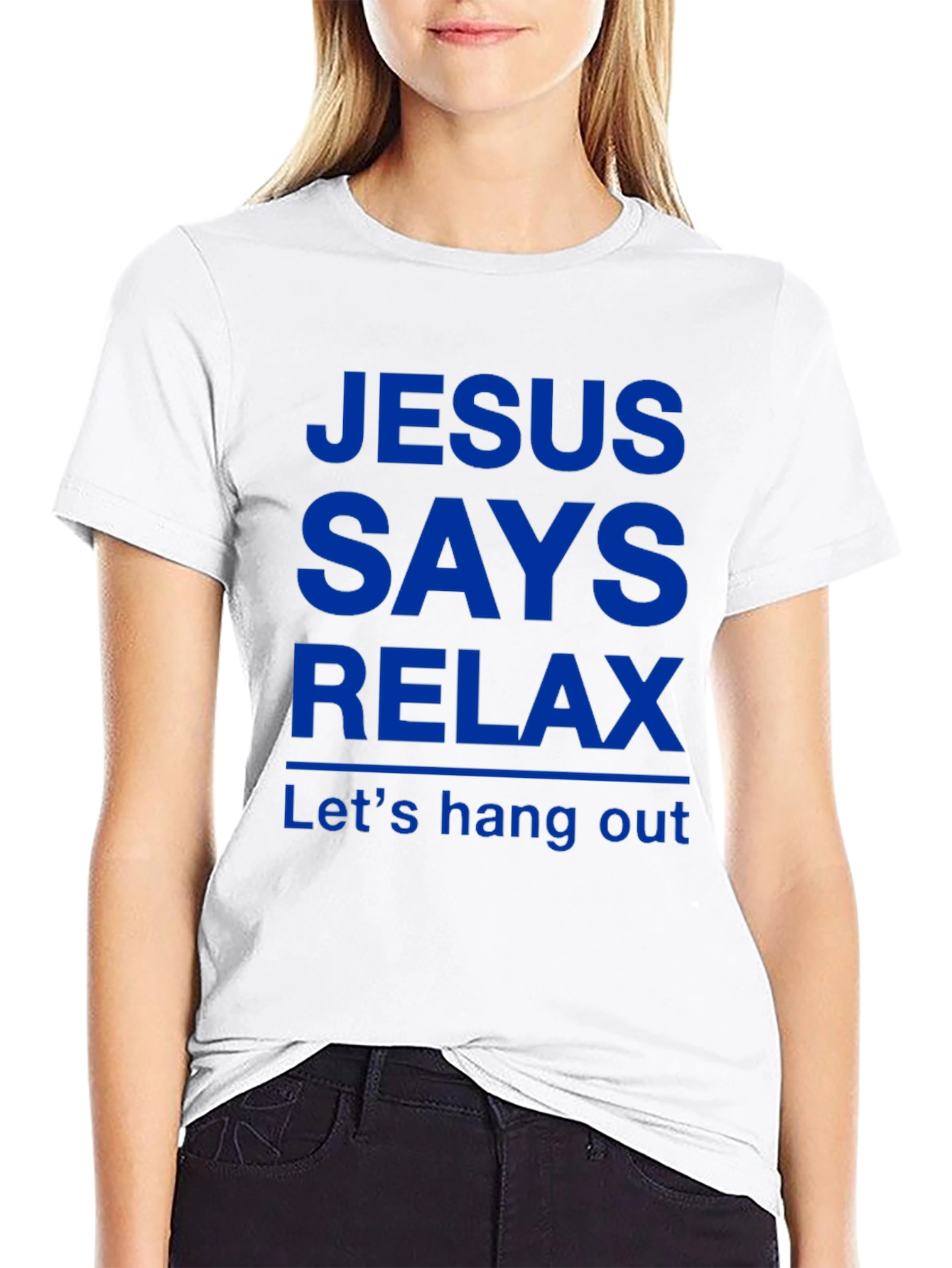 Black Jesus Says Relax T-Shirt - Funny Graphic Tee view 9