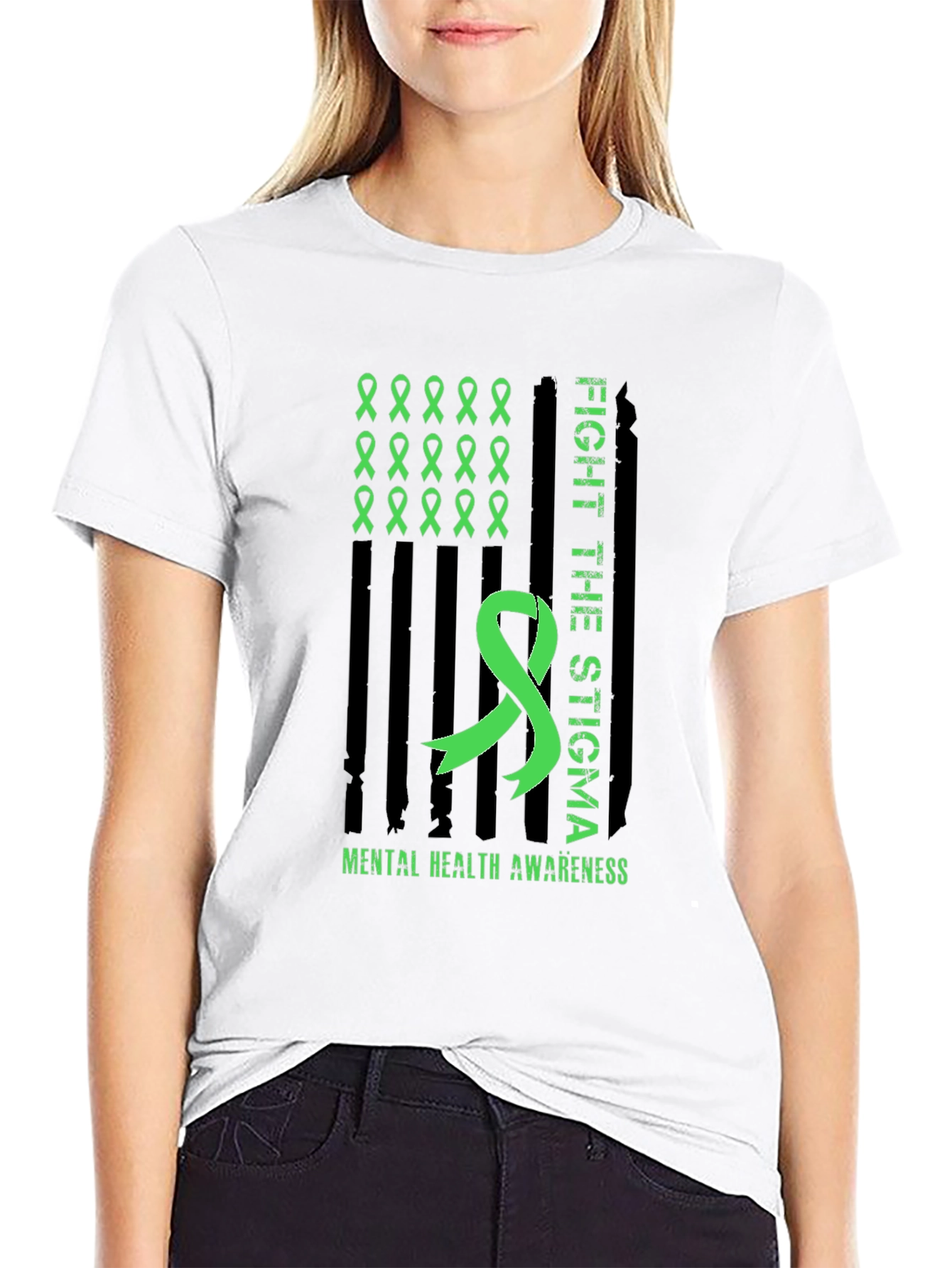 Mental Health Awareness Ribbon T-Shirt - 9