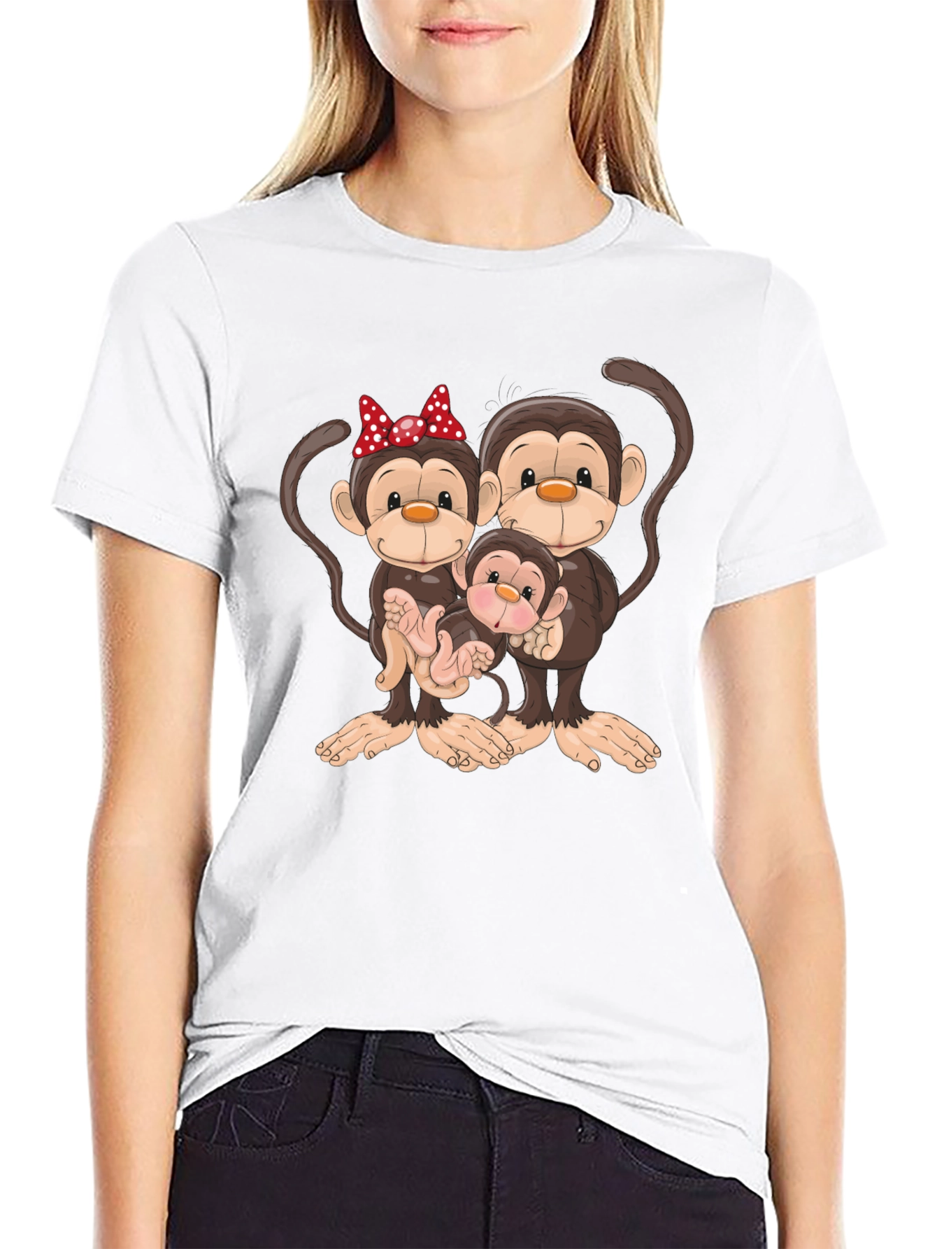 Black Monkey Family Graphic Tee view 9