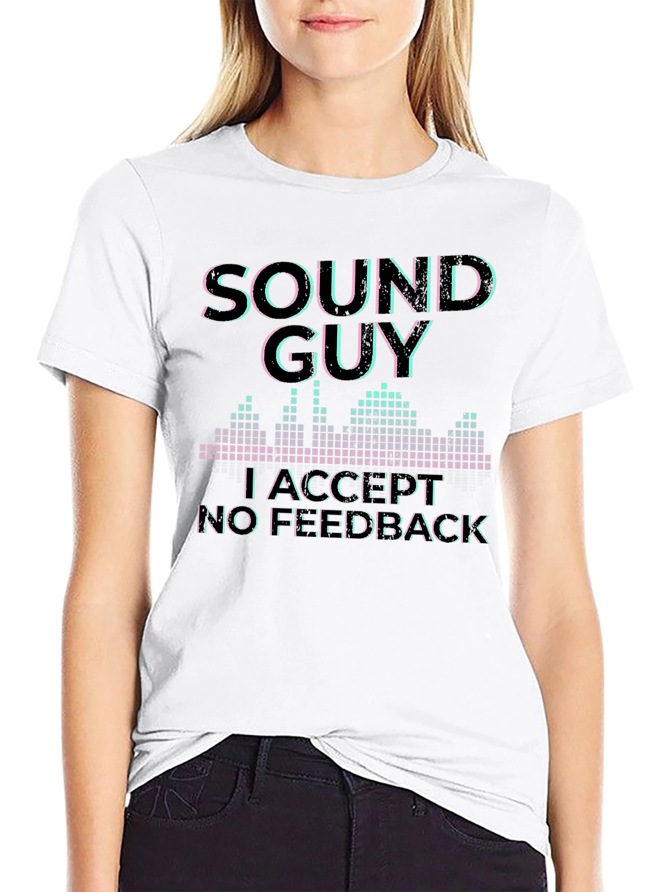 Black Sound Guy Graphic T-Shirt - No Feedback Accepted view 9