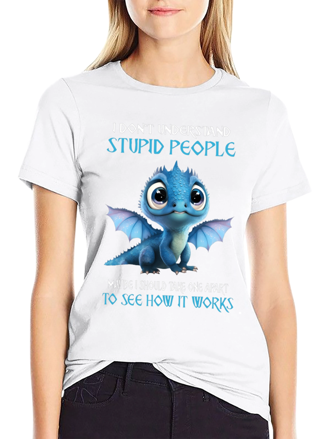 Black Dragon Lover's "Stupid People" Graphic Tee view 9