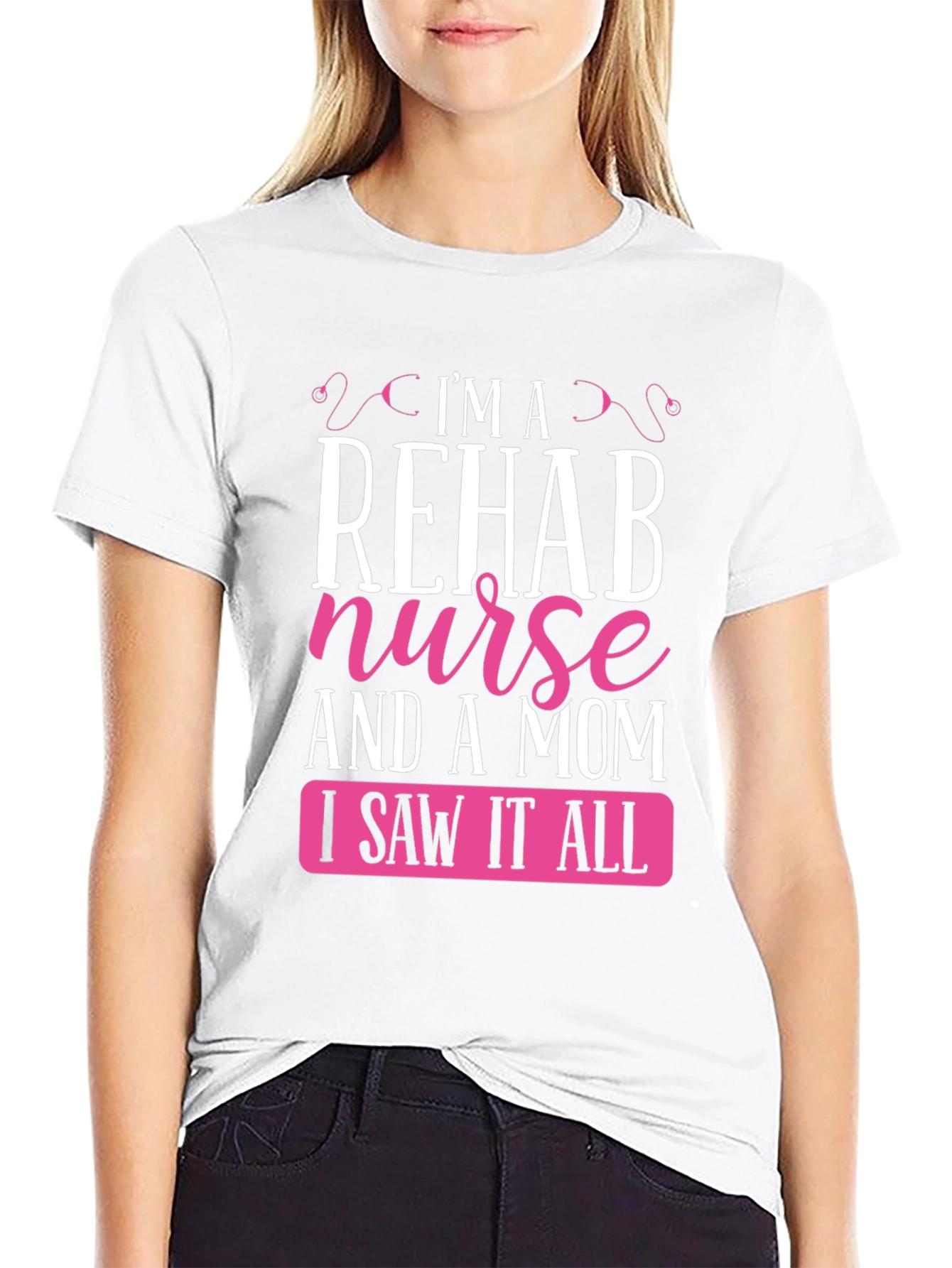 Black Rehab Nurse Mom T-Shirt view 9