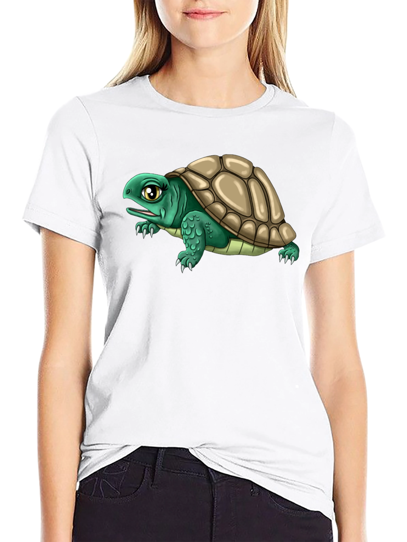 Black Turtle Graphic Black T-Shirt view 9