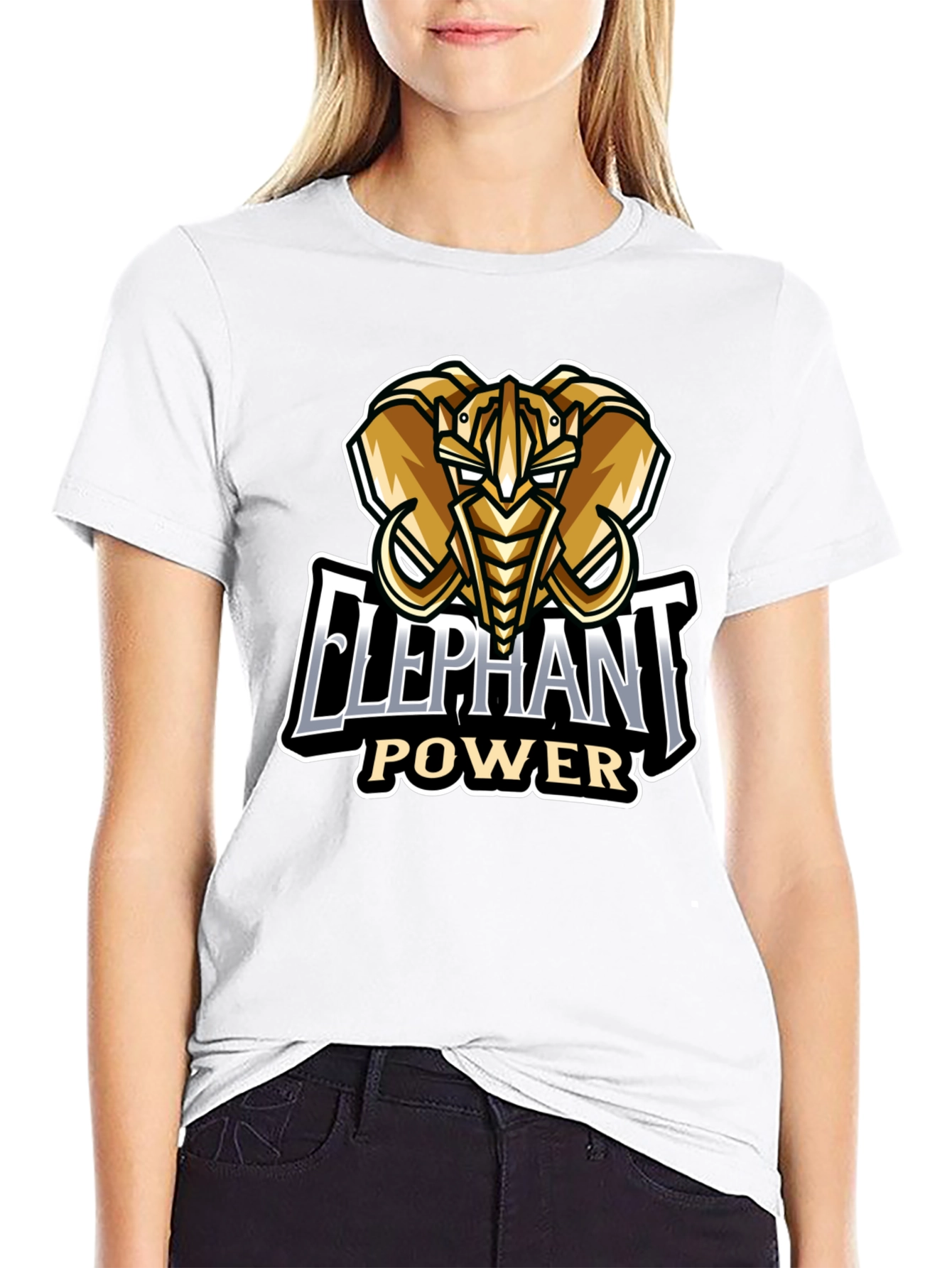 Black Elephant Power Graphic T-Shirt view 9