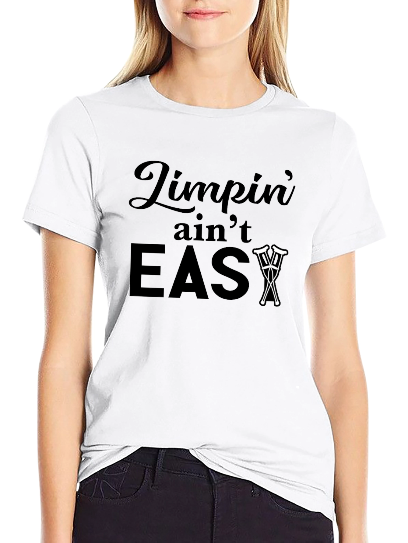 Black Limpin' Ain't Easy T-Shirt view 9