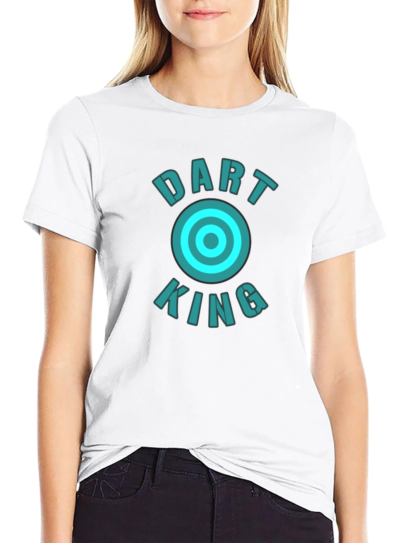 Black Dart King Graphic T-Shirt - Cool Design view 9