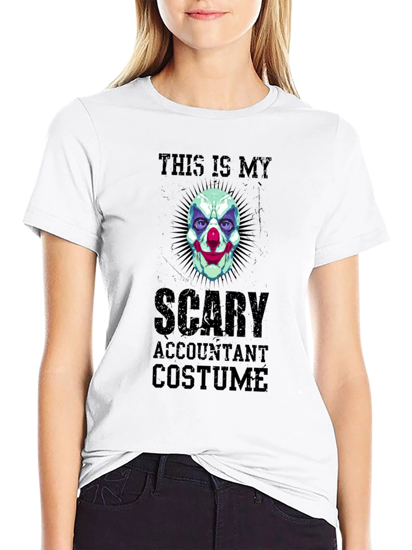 Black Scary Accountant Costume T-Shirt view 9