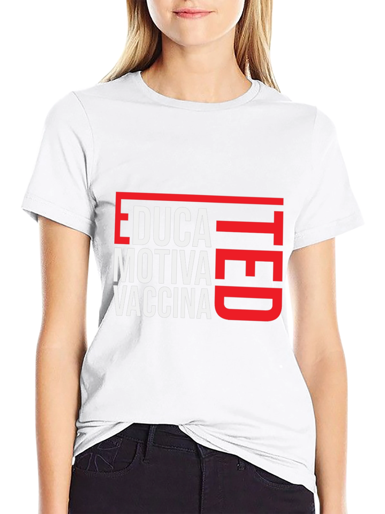 Black Educated Vaccinated T-Shirt view 9