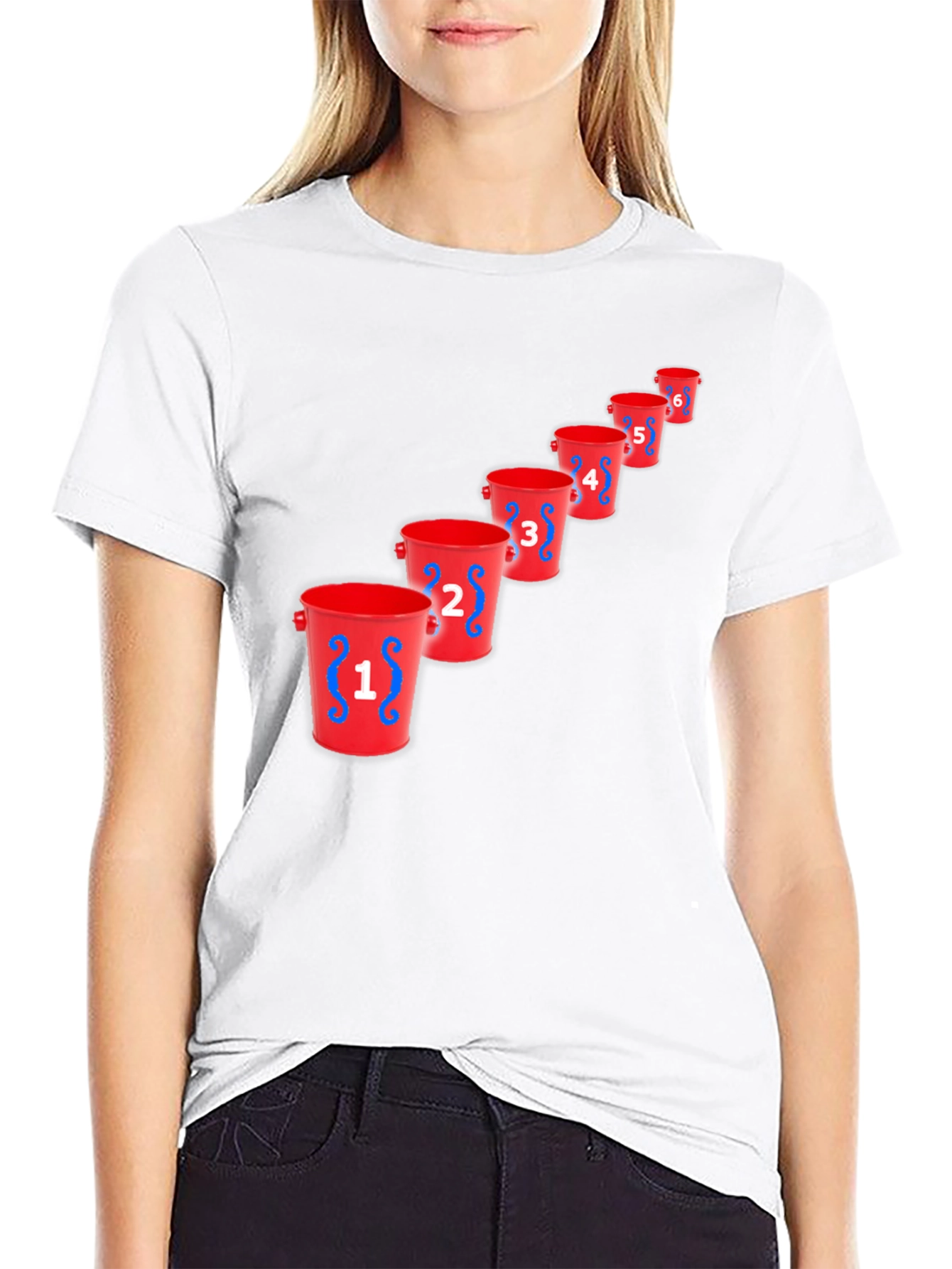 Black Novelty Bucket Number T-Shirt - Graphic Tee view 9