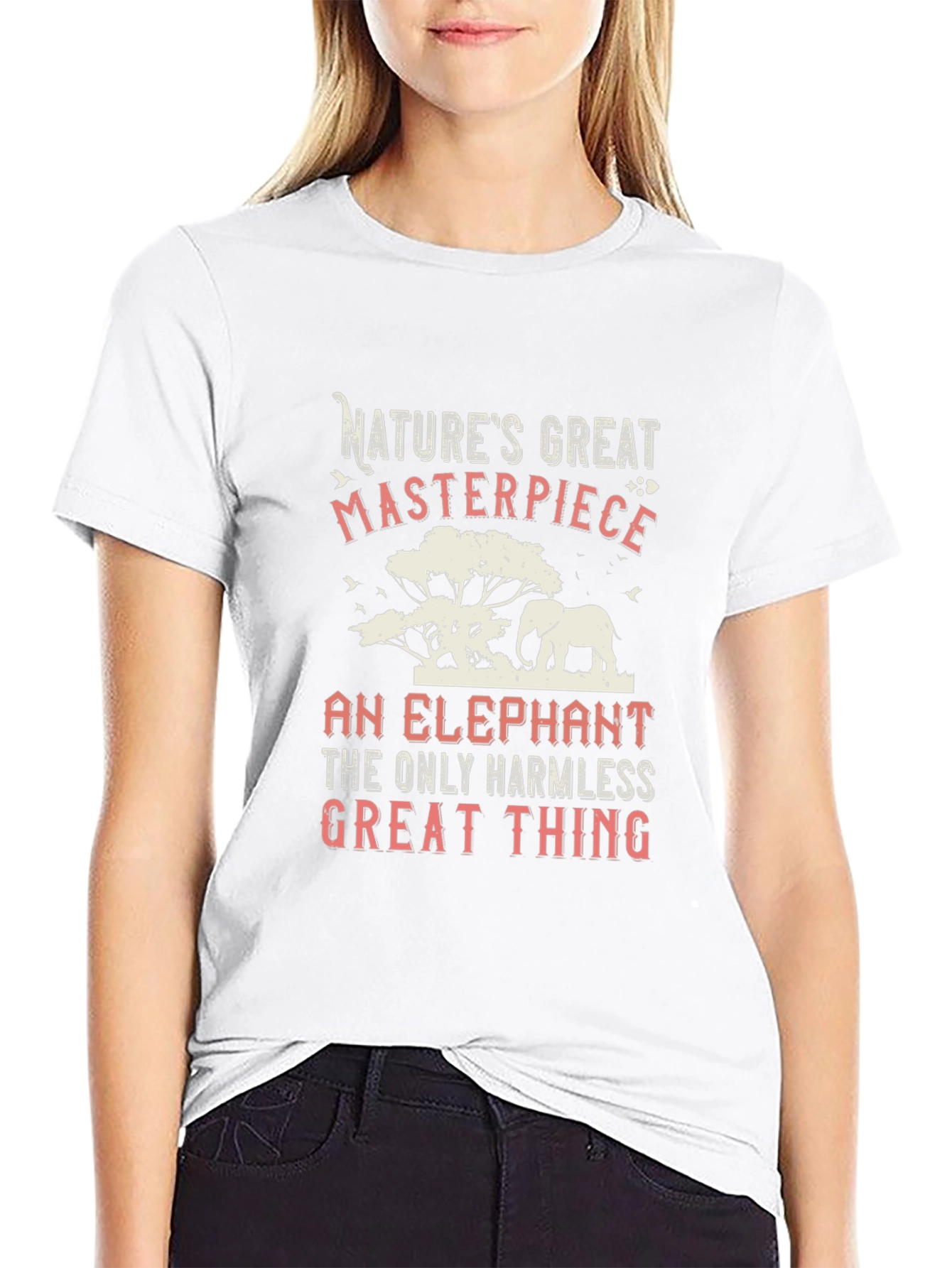 Black Nature's Masterpiece Elephant Graphic T-Shirt view 9
