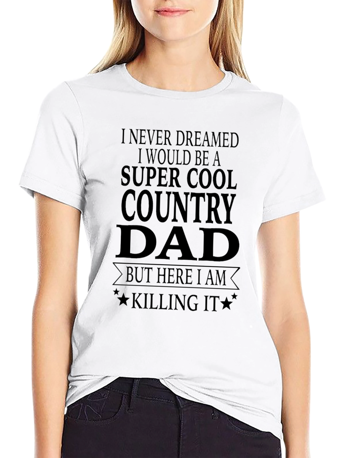 Black Super Cool Country Dad T-Shirt view 9