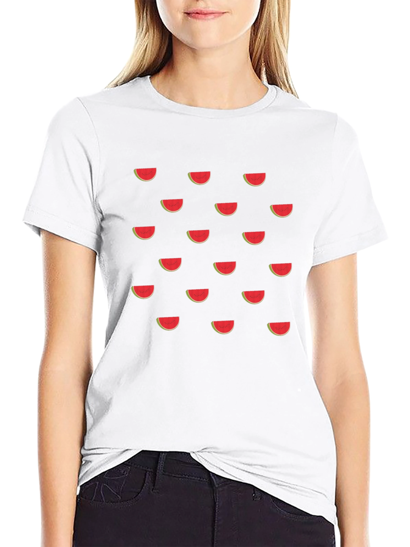 Black Watermelon Slice Graphic Tee - Fun Summer Shirt view 9