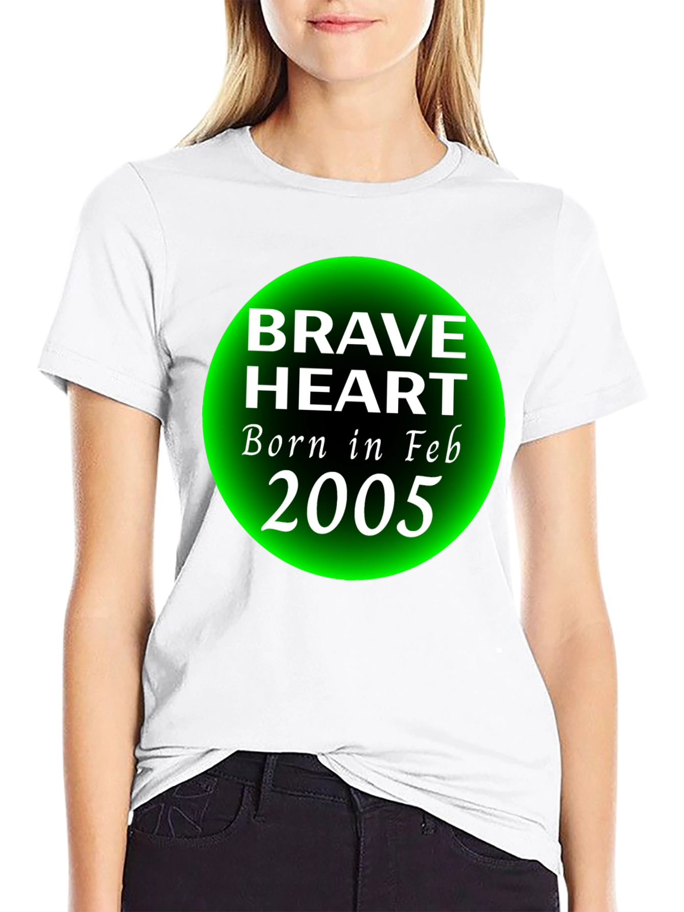 Brave Heart Born in Feb 2005 Black T-Shirt - 9