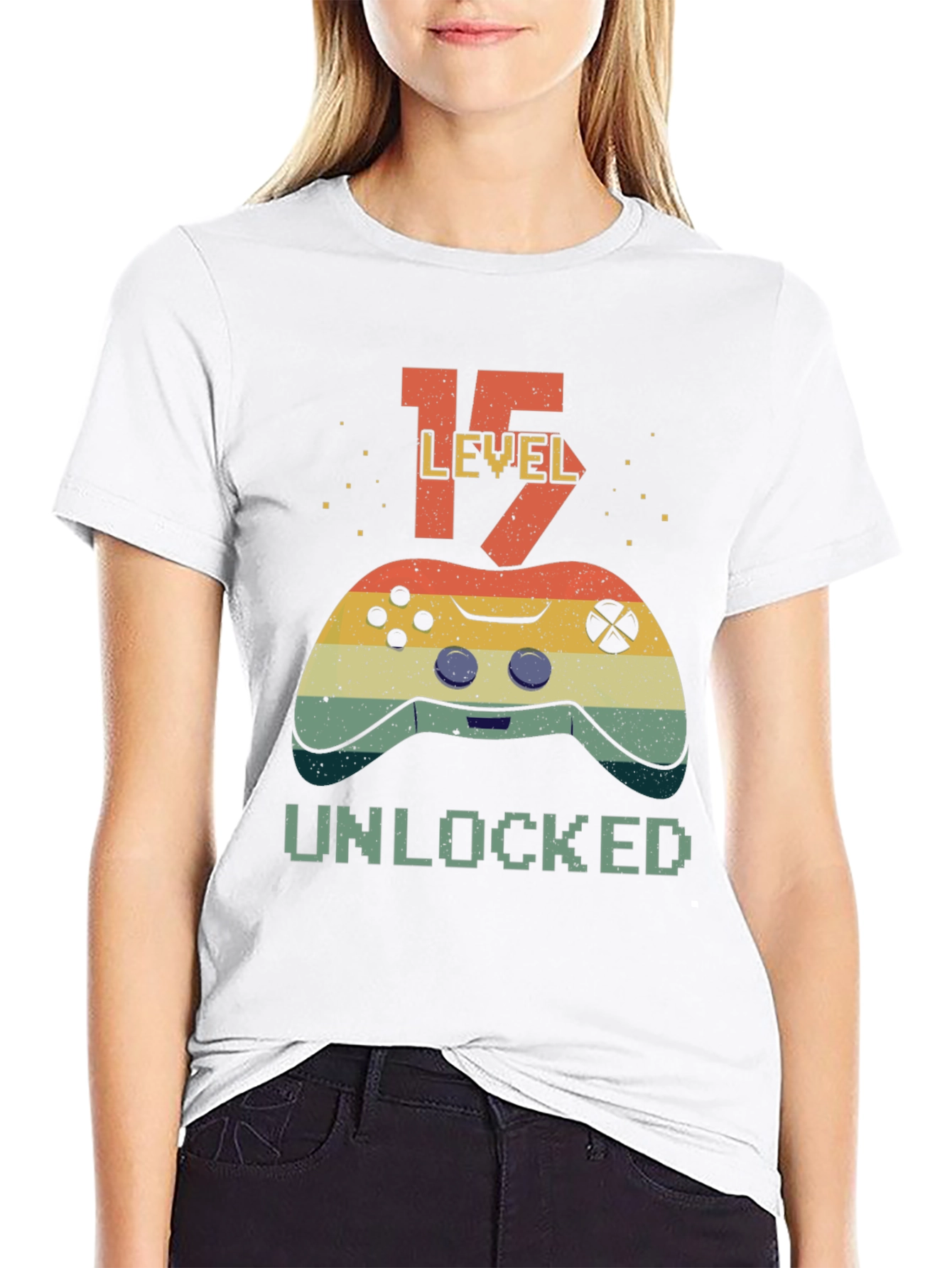 Level 15 Unlocked T-Shirt - Gamer Birthday Tee - 9