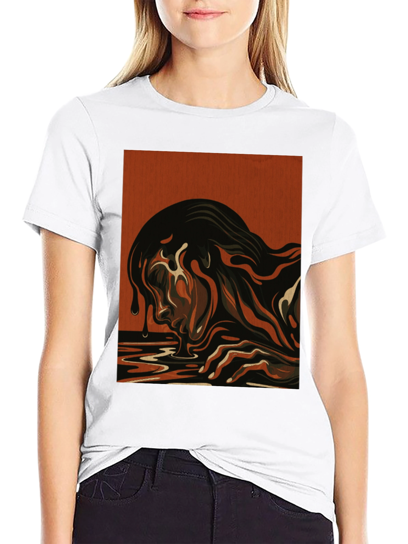 Black Artistic Drip Graphic Tee - Unique Design view 9