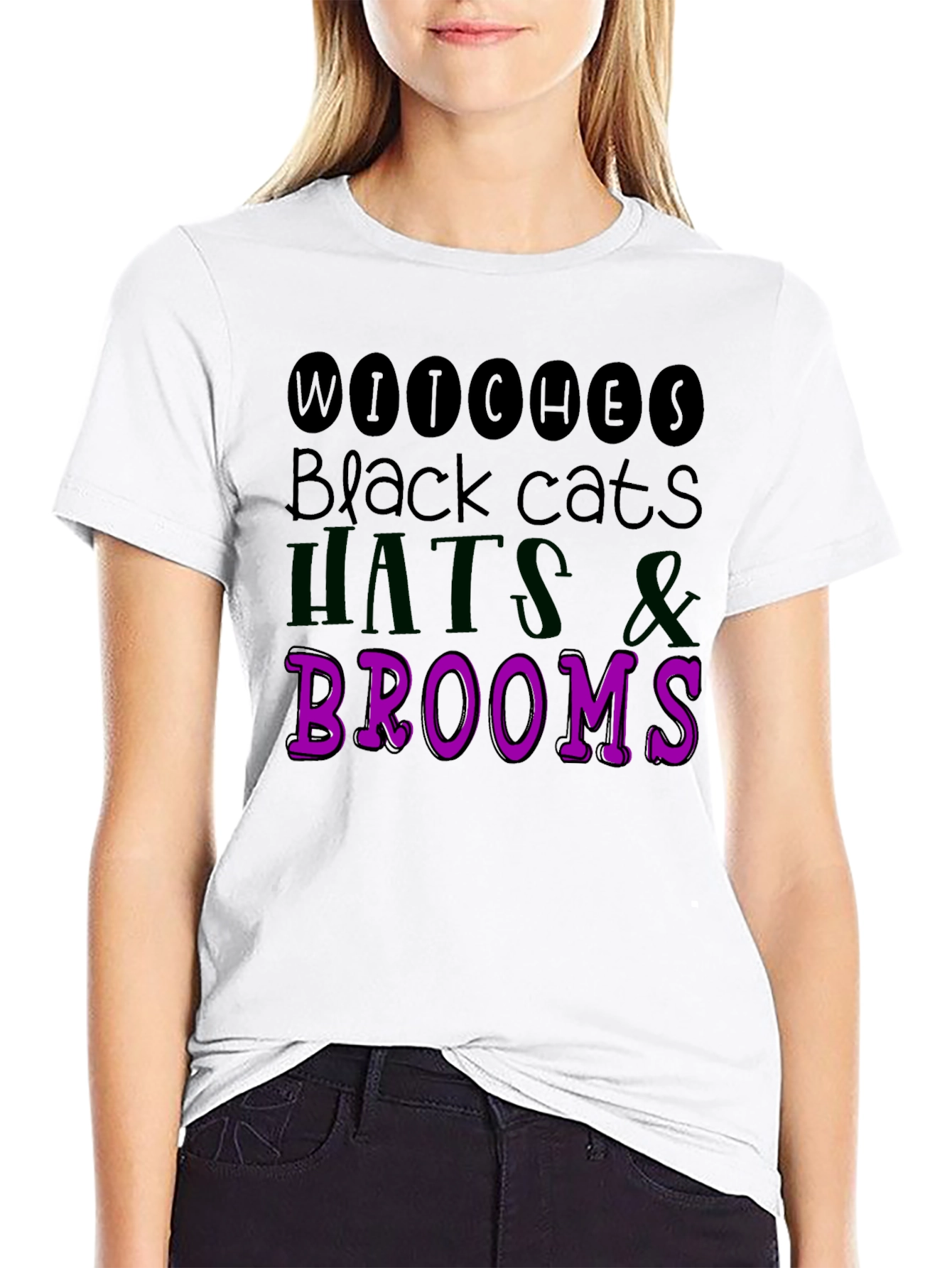 Halloween Witches Black Cats T-Shirt - 9