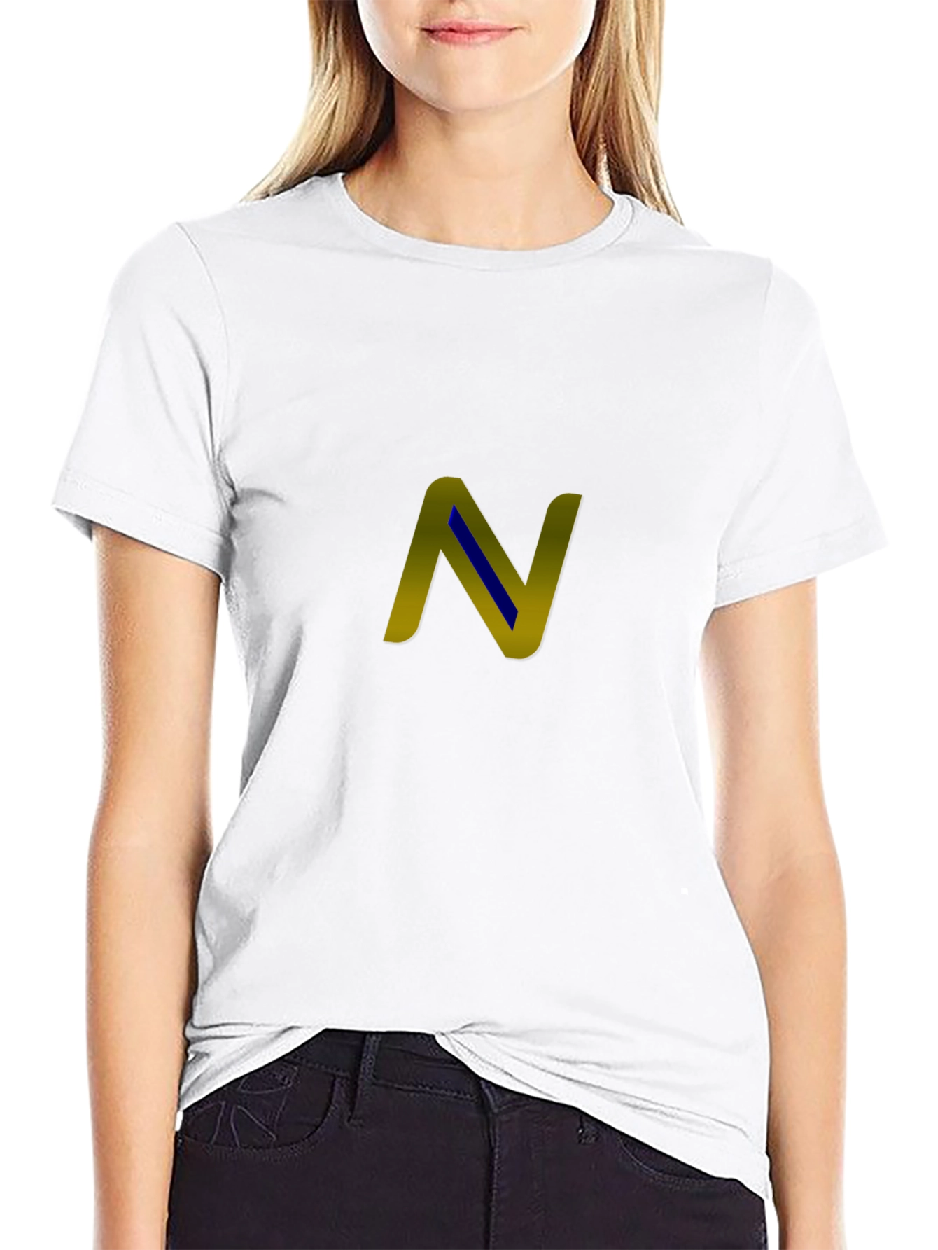 Black Stylish Black T-Shirt with Unique "N" Design view 9