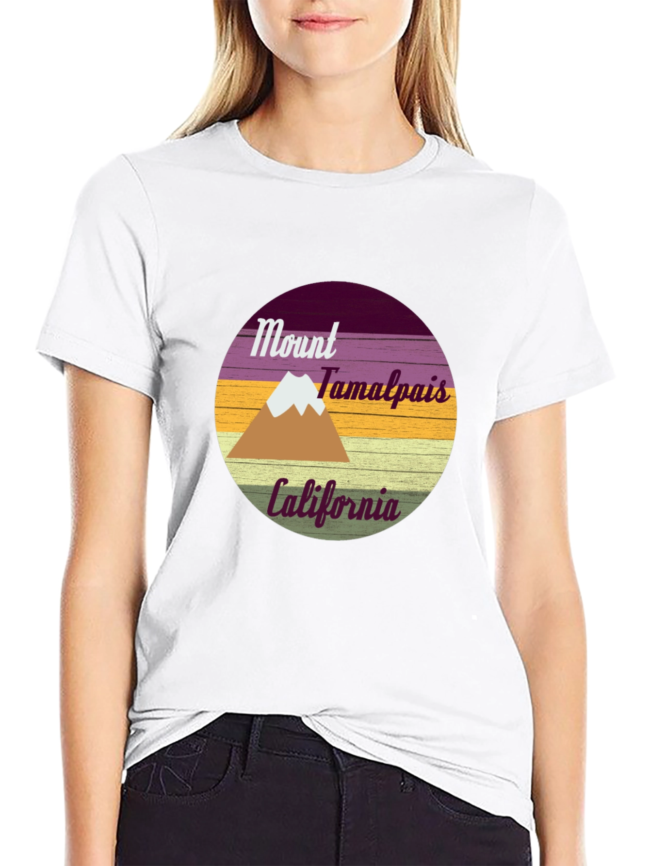 Black Mount Tamalpais California Graphic T-Shirt view 9
