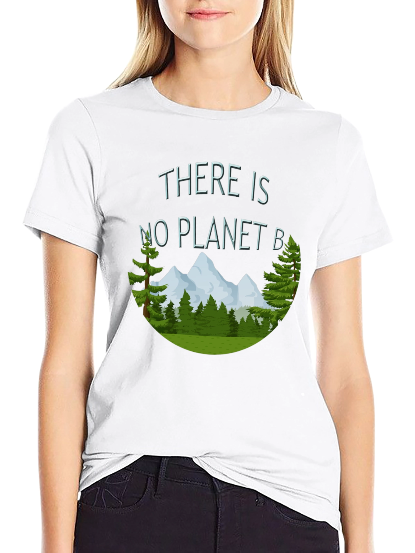 Black There is No Planet B Graphic Tee view 9