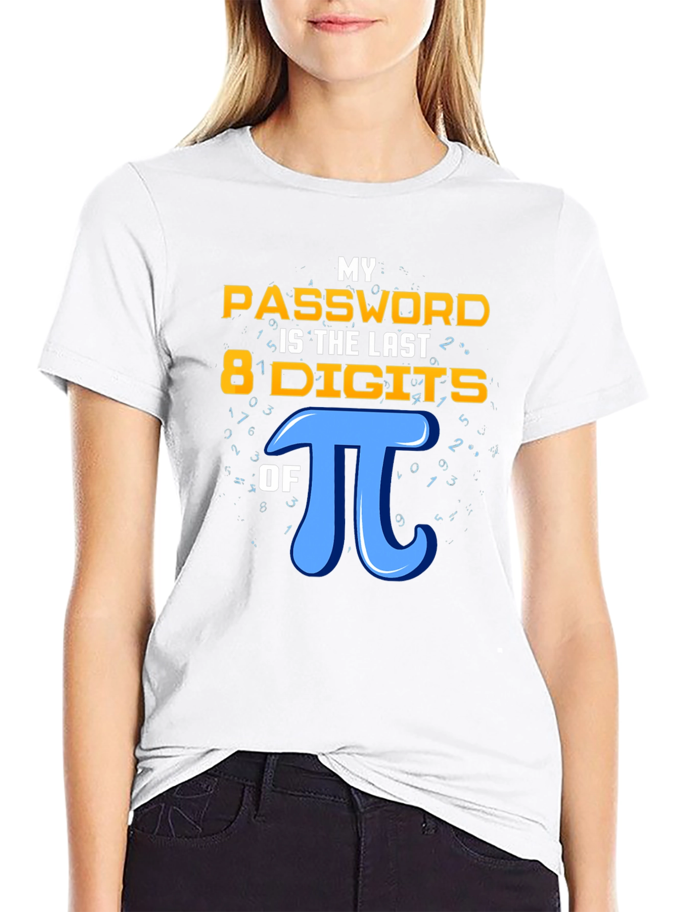 Black My Password is Pi T-Shirt: Geeky Math Humor view 9