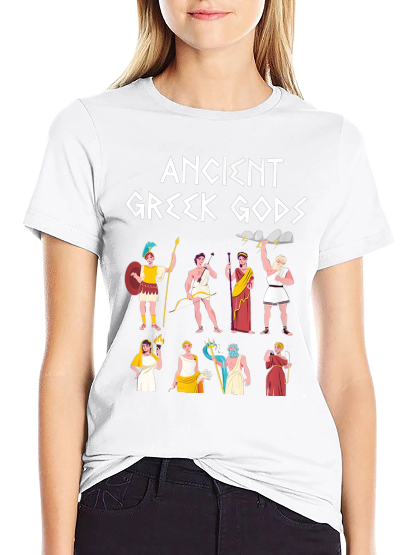Black Ancient Greek Gods Graphic T-Shirt view 9