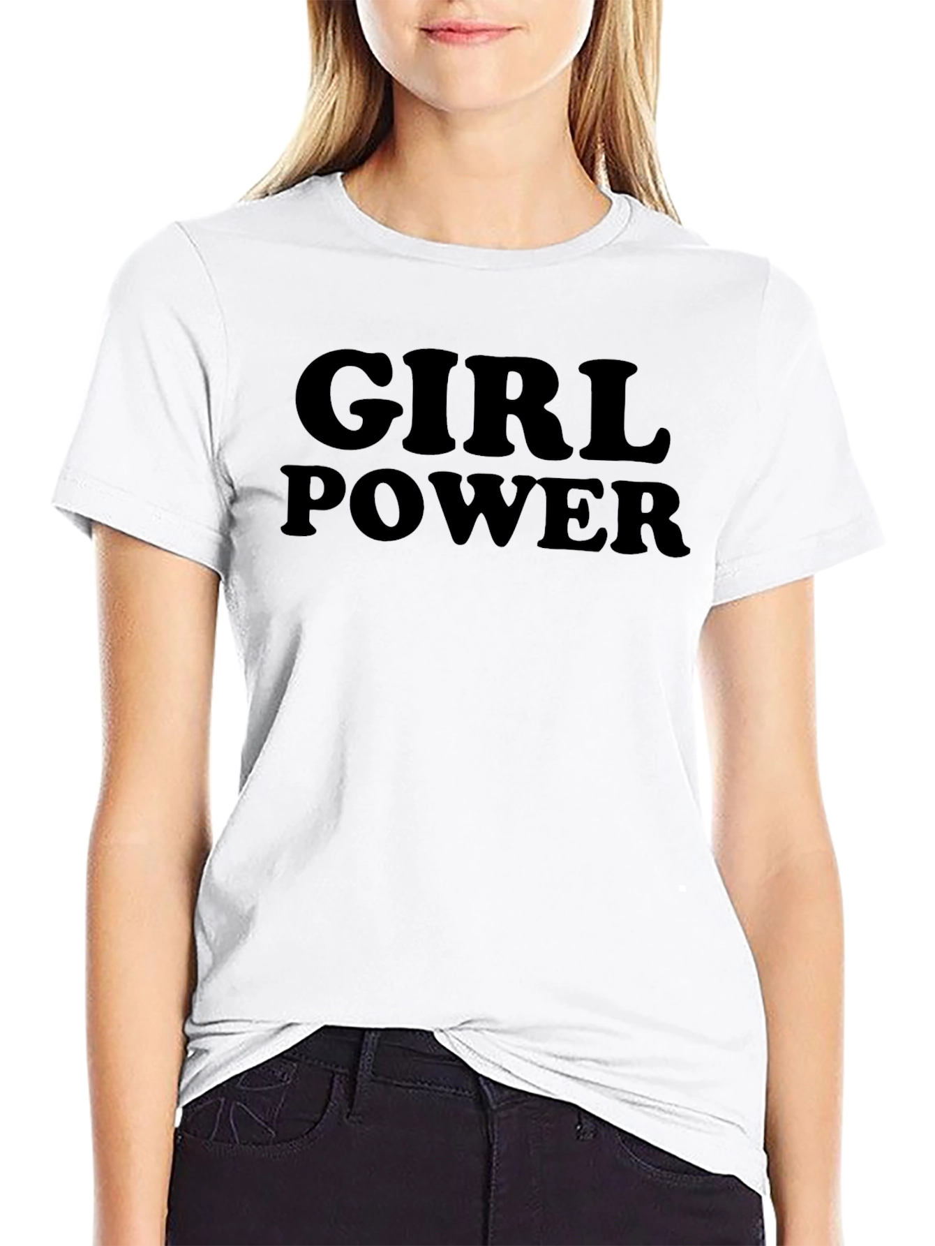 Black Girl Power T-Shirt - Black Graphic Tee view 9