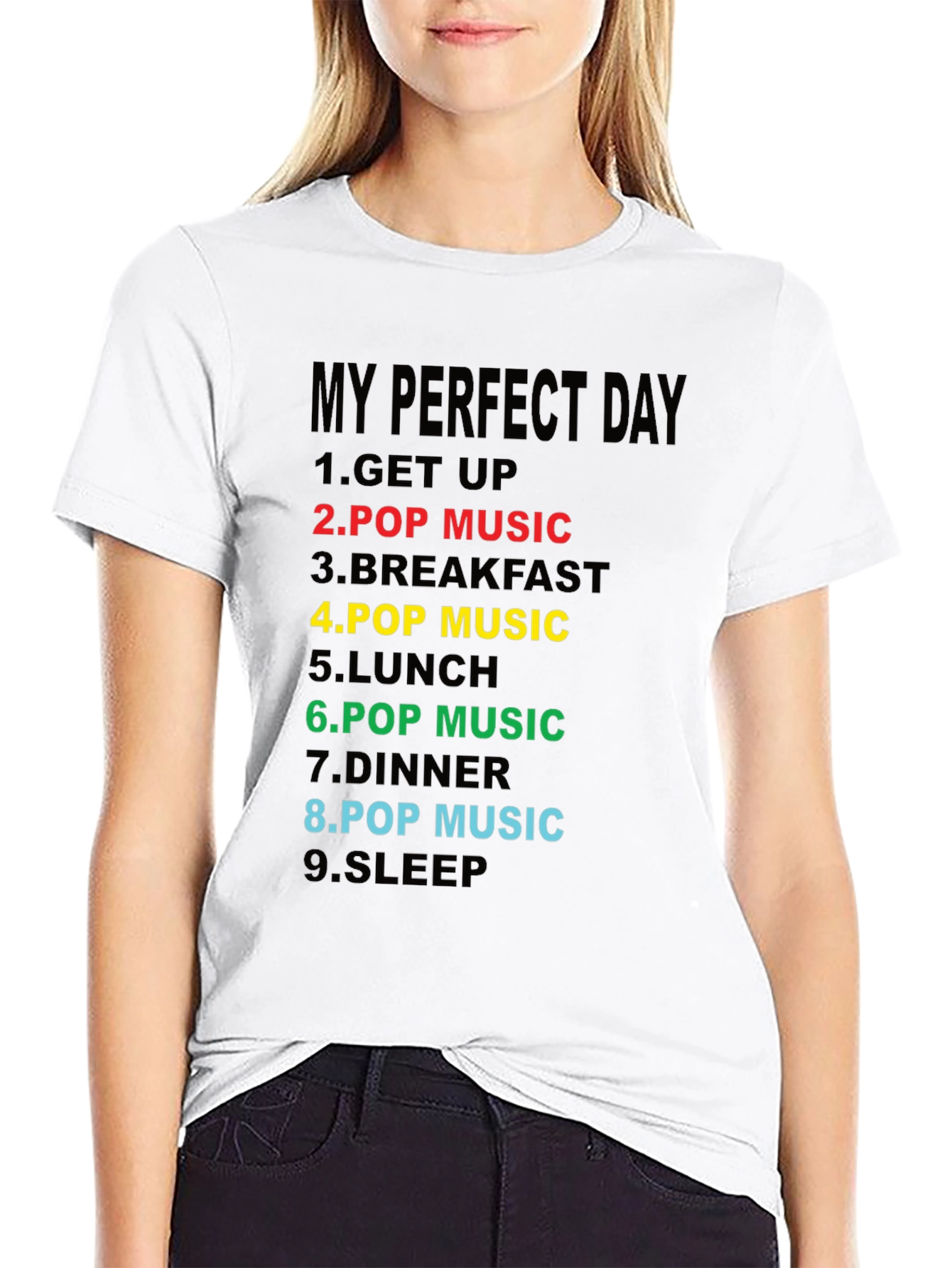 Black My Perfect Day Pop Music T-Shirt view 9
