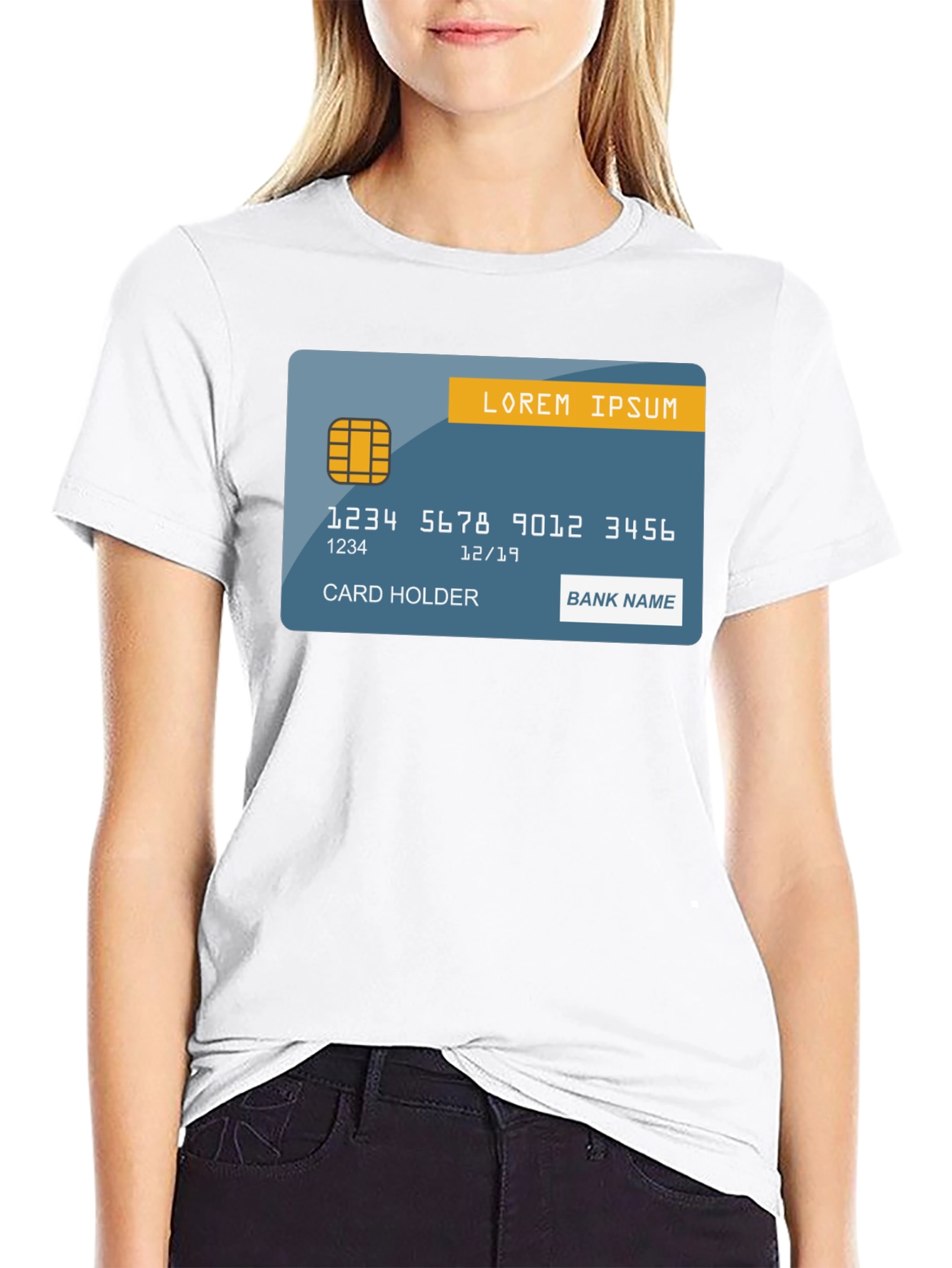 Black Credit Card T-Shirt - Black Graphic Tee view 9