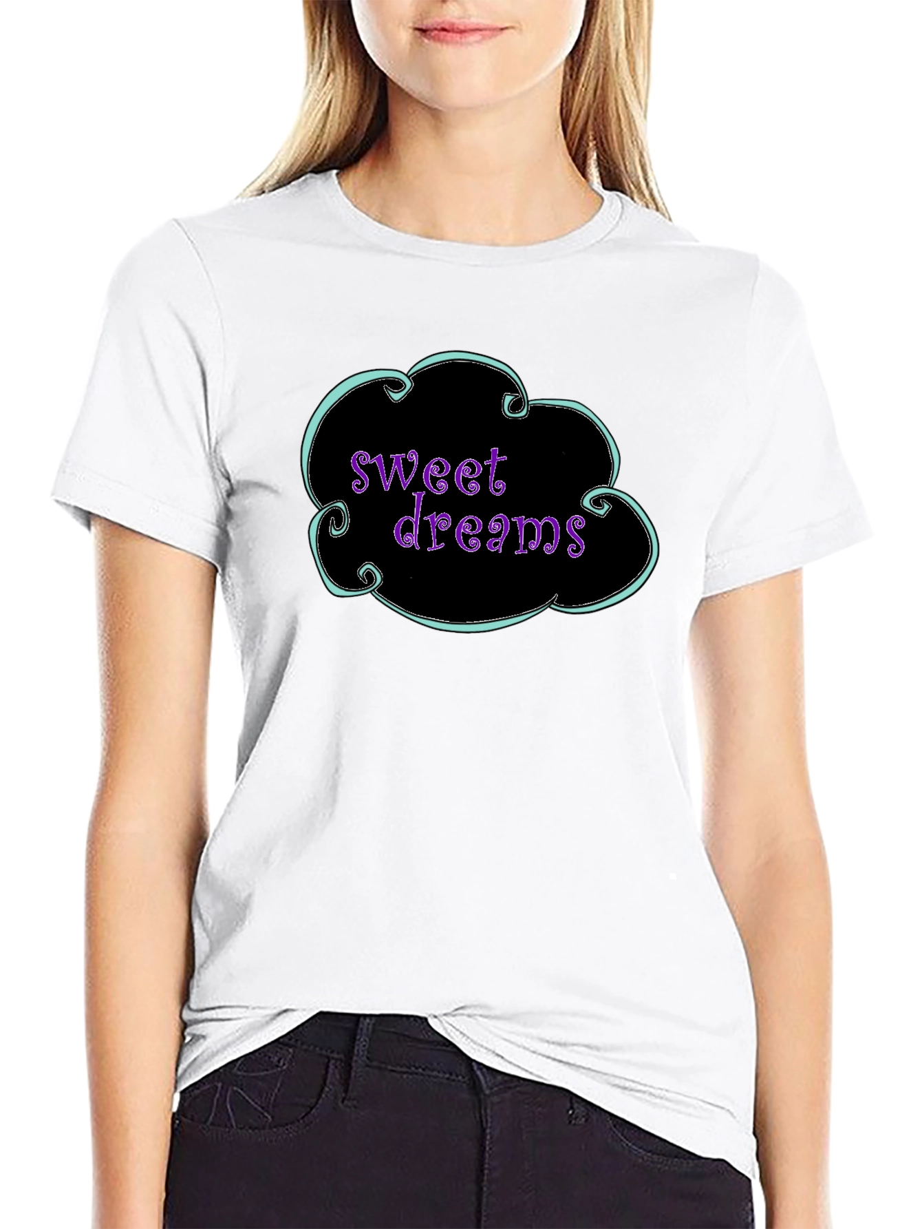 Black Sweet Dreams Graphic Tee - Comfy & Stylish view 9