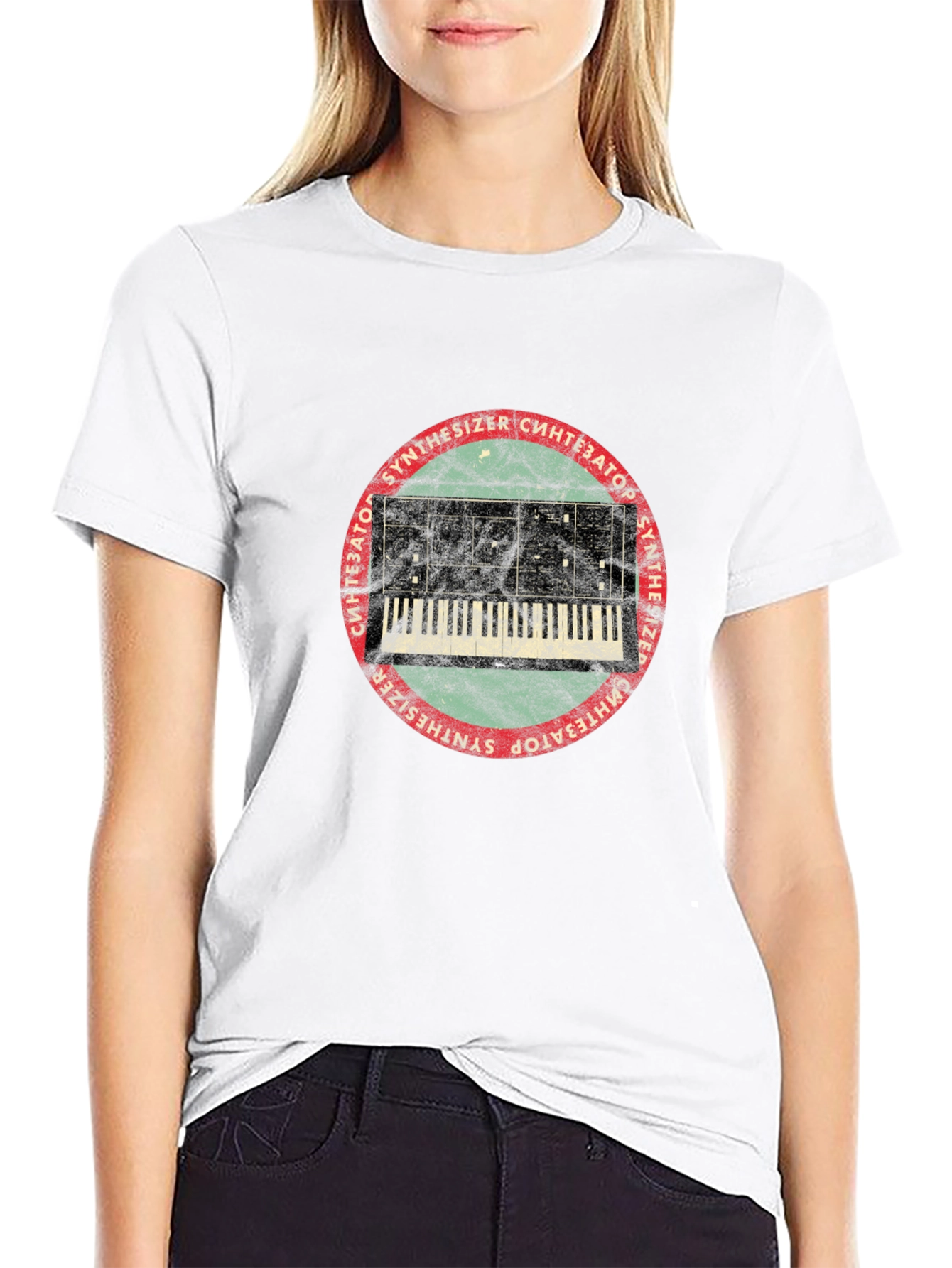 Black Synthesizer Graphic T-Shirt - Retro Music Tee view 9