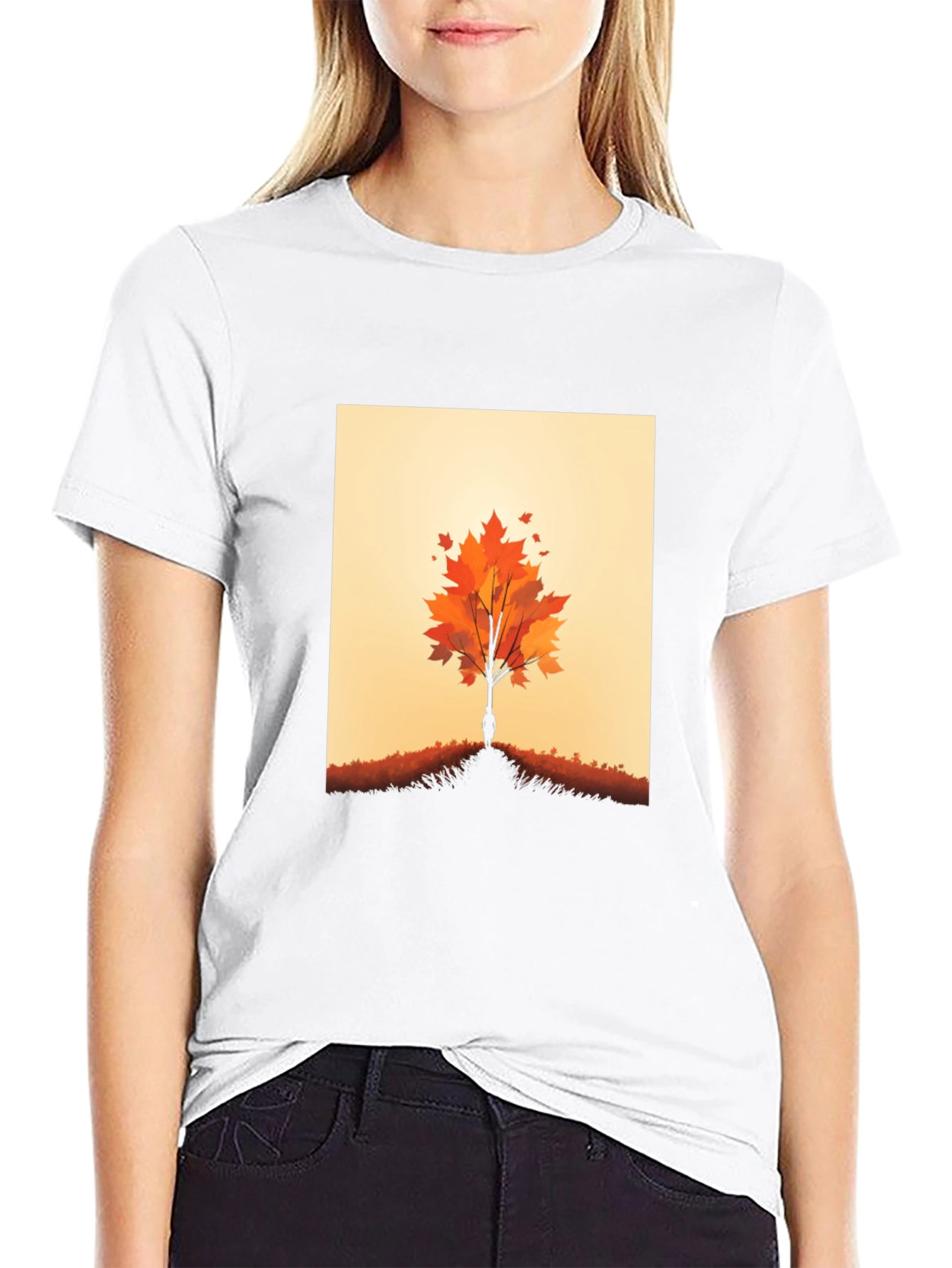 Black Autumn Tree Graphic Tee - Nature Inspired Design view 9