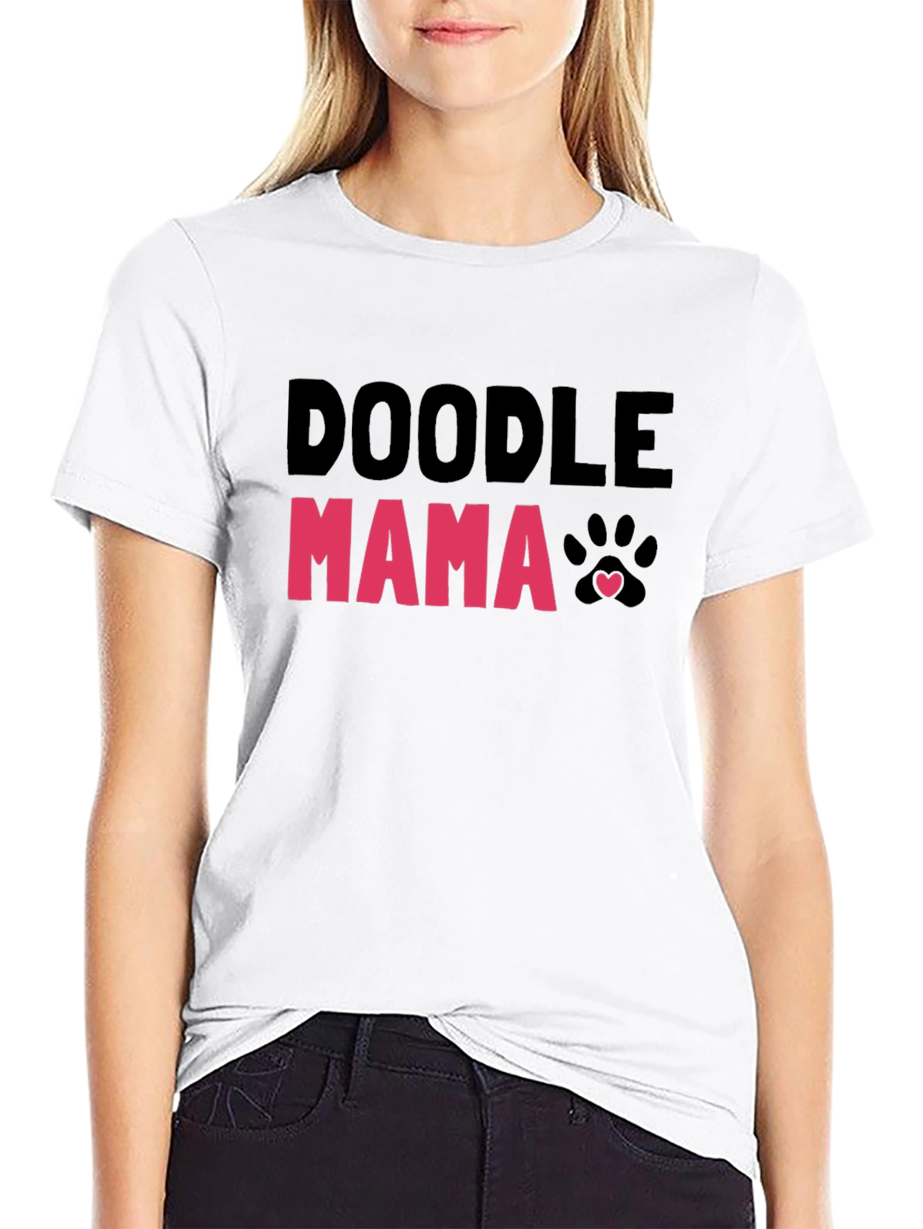 Black Doodle Mama T-Shirt - Cute Dog Lover Tee view 9
