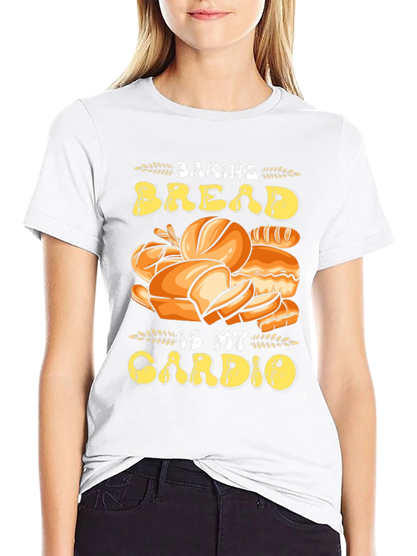 Black Baking Bread is My Cardio T-Shirt view 9