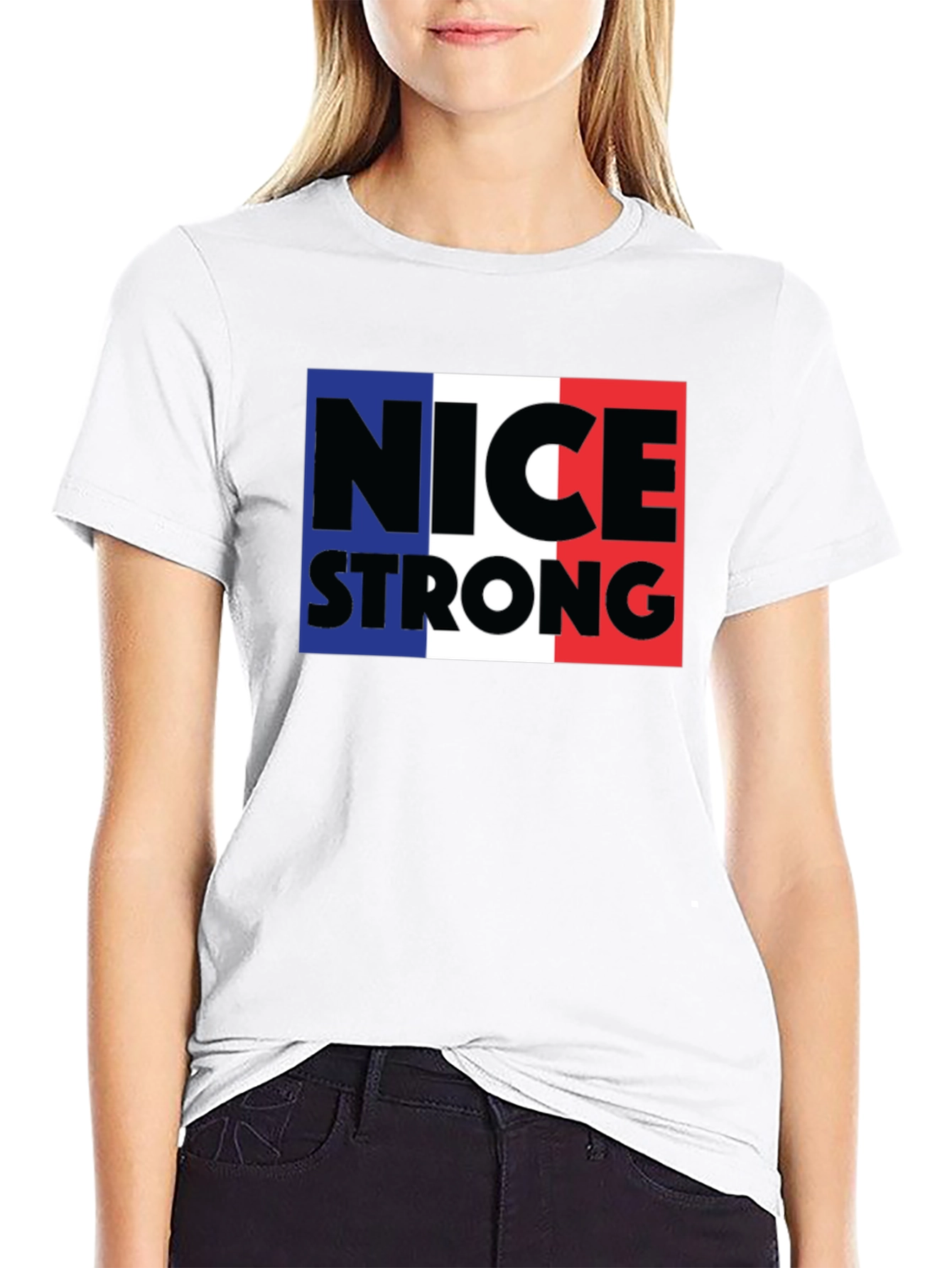 Black Nice Strong T-Shirt France Colors view 9