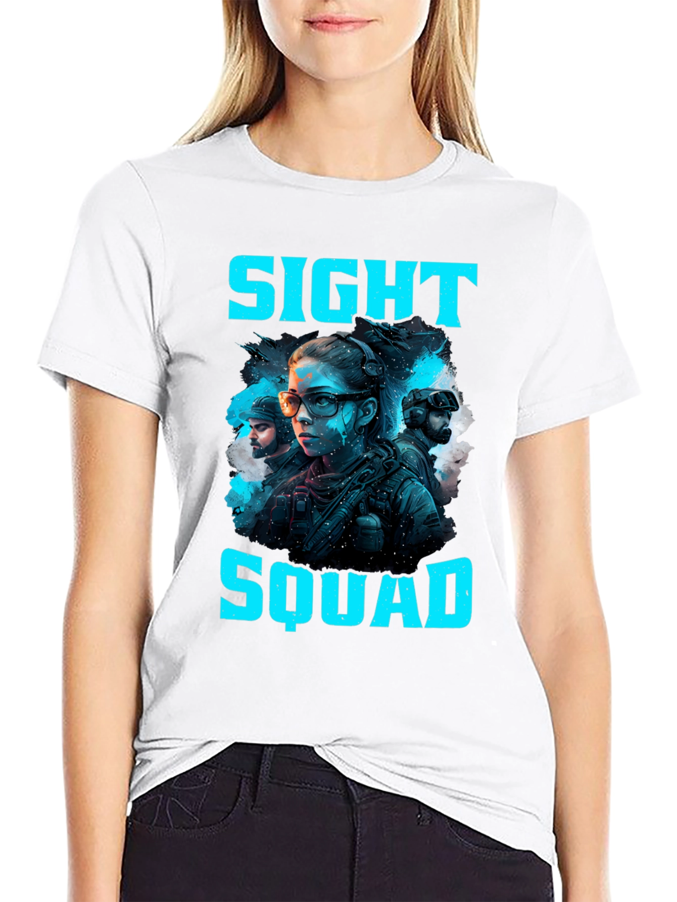 Black Sight Squad Graphic T-Shirt view 9