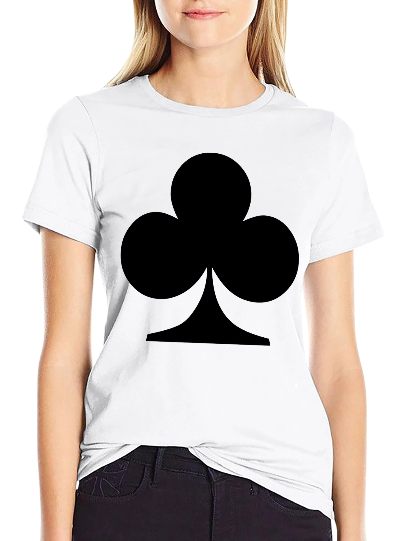 Black Club Symbol Black Graphic Tee view 9