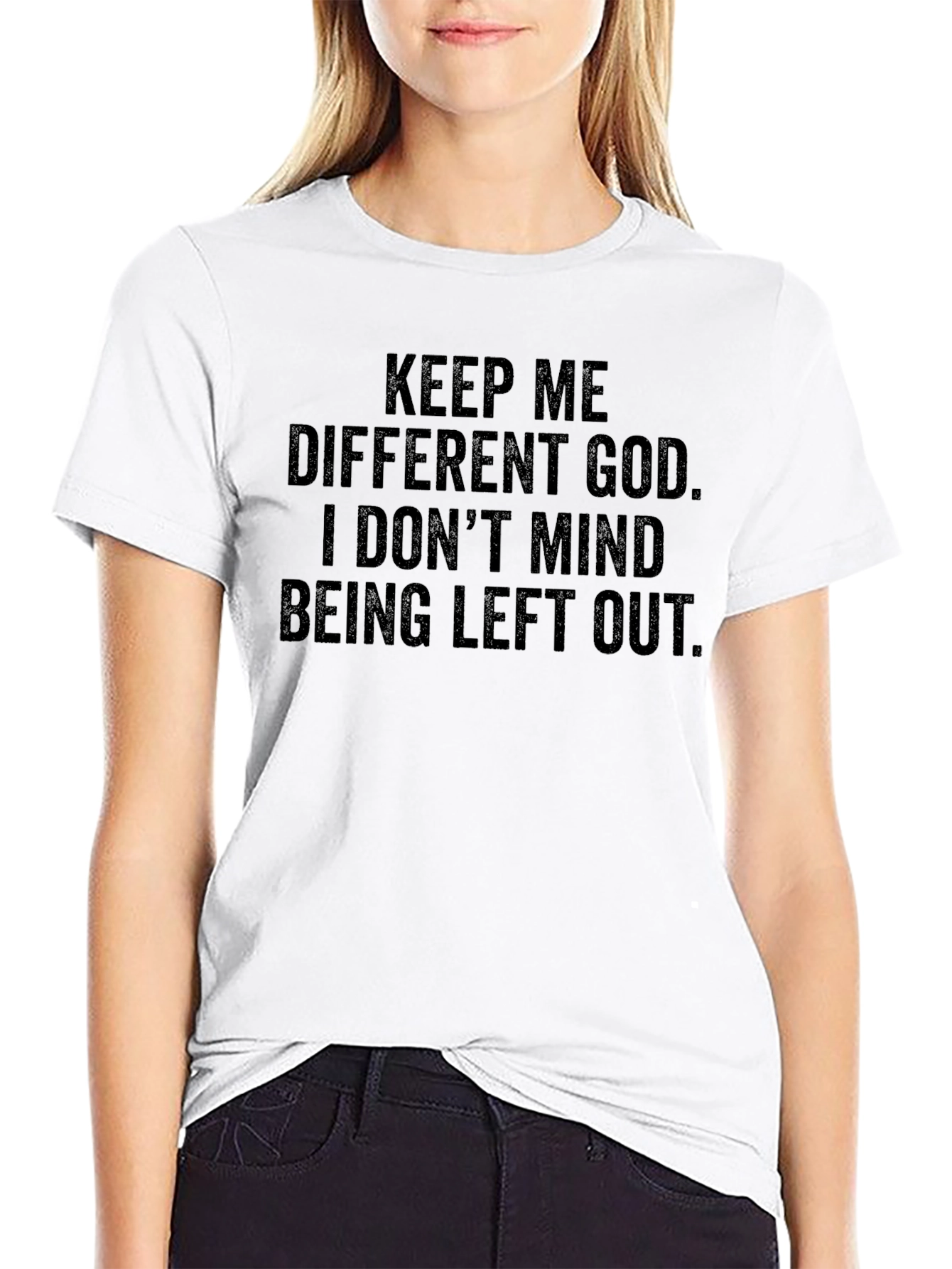Black Keep Me Different God Black T-Shirt view 9