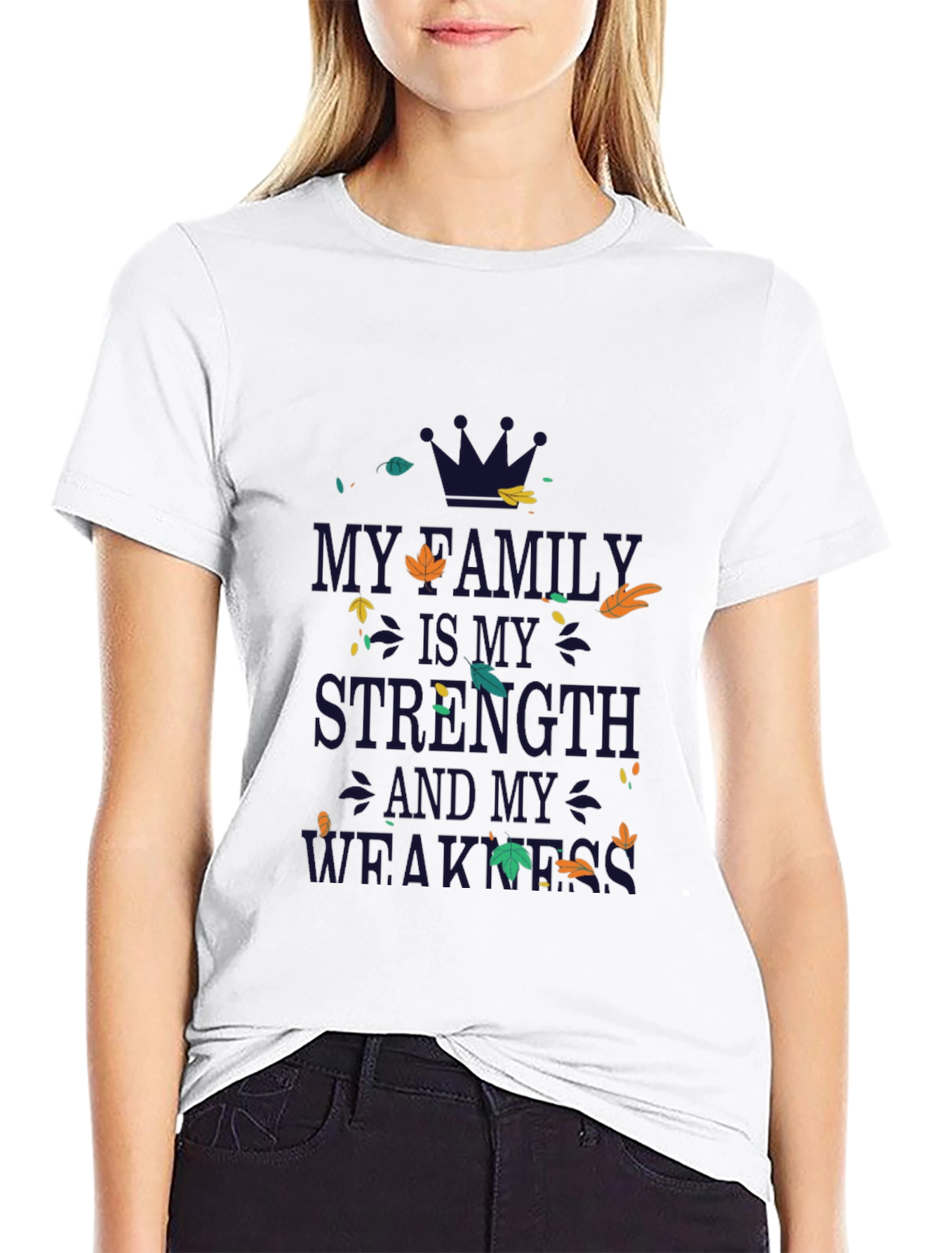 Black Family Strength & Weakness Graphic Tee - Black view 9