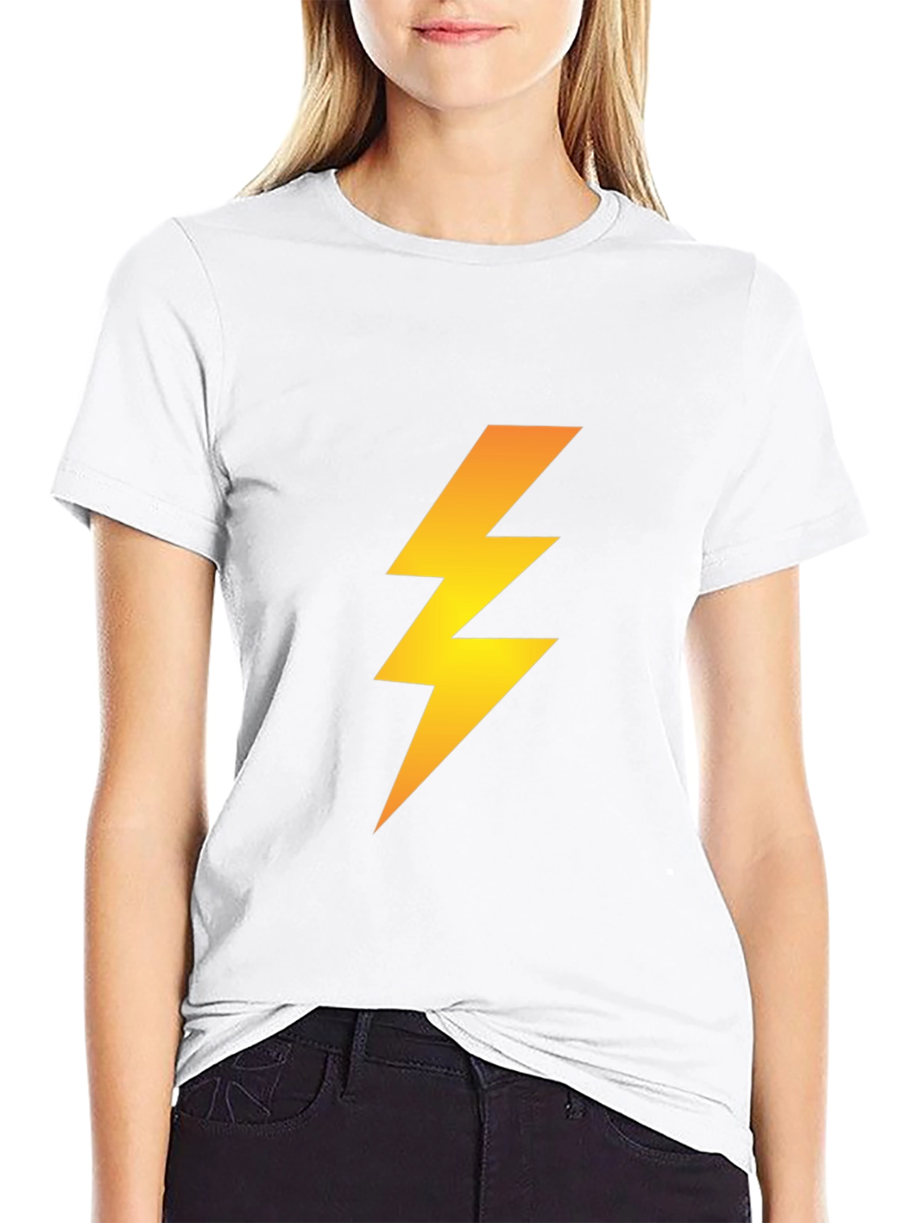 Black Lightning Bolt Graphic Tee - Black view 9