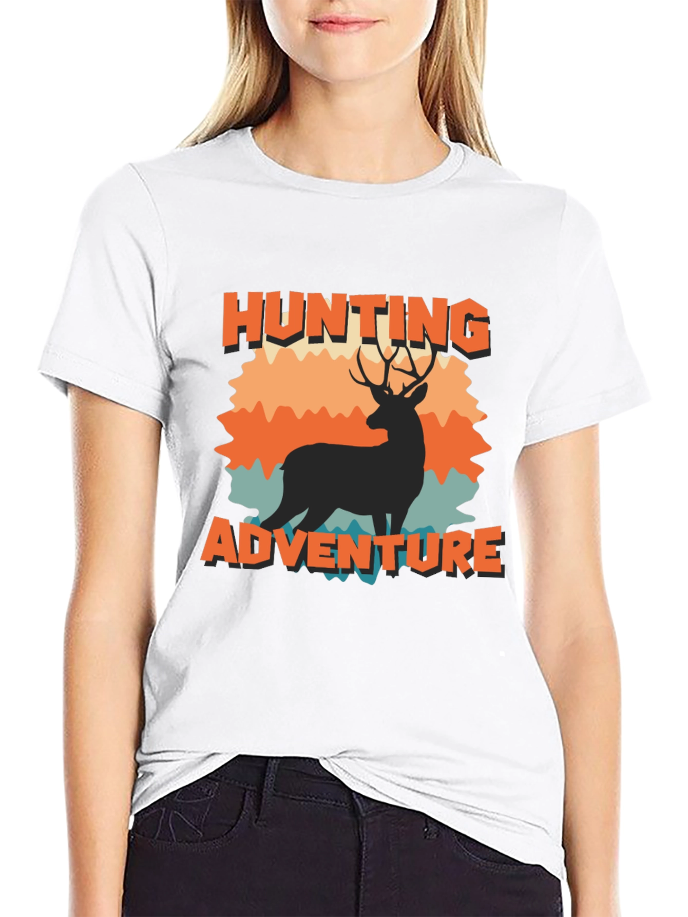 Black Hunting Adventure Graphic Tee - Black view 9
